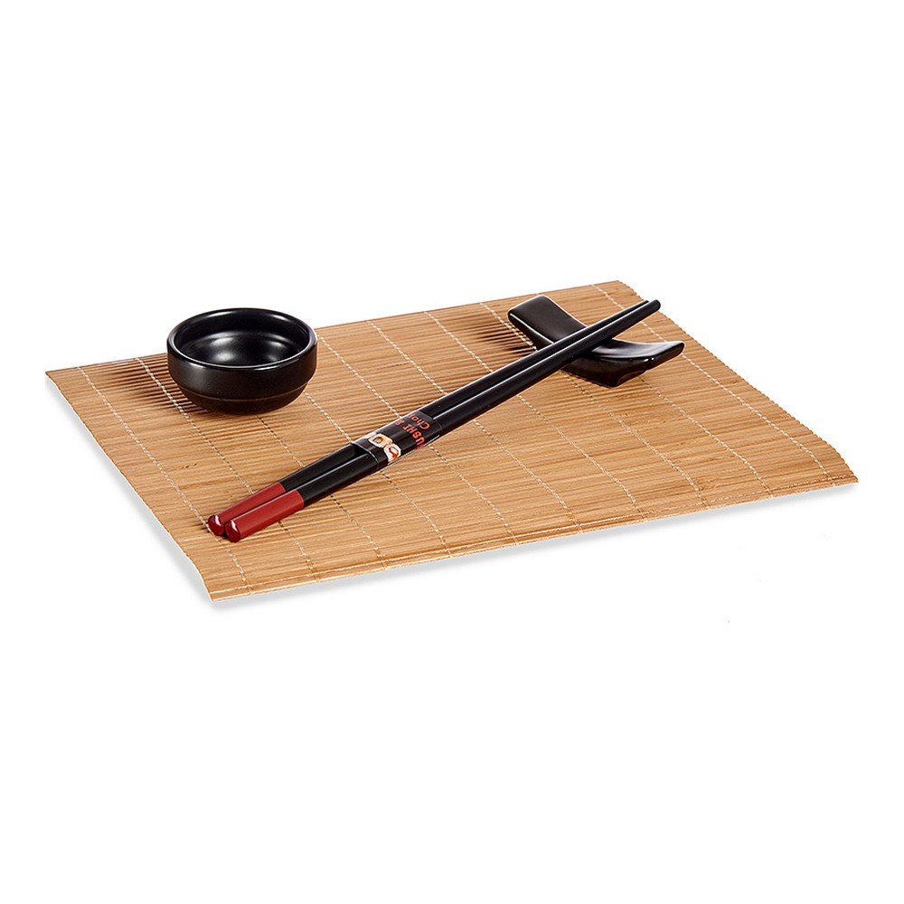 Sushiset Brun Svart Keramik Bambu (8 Delar)