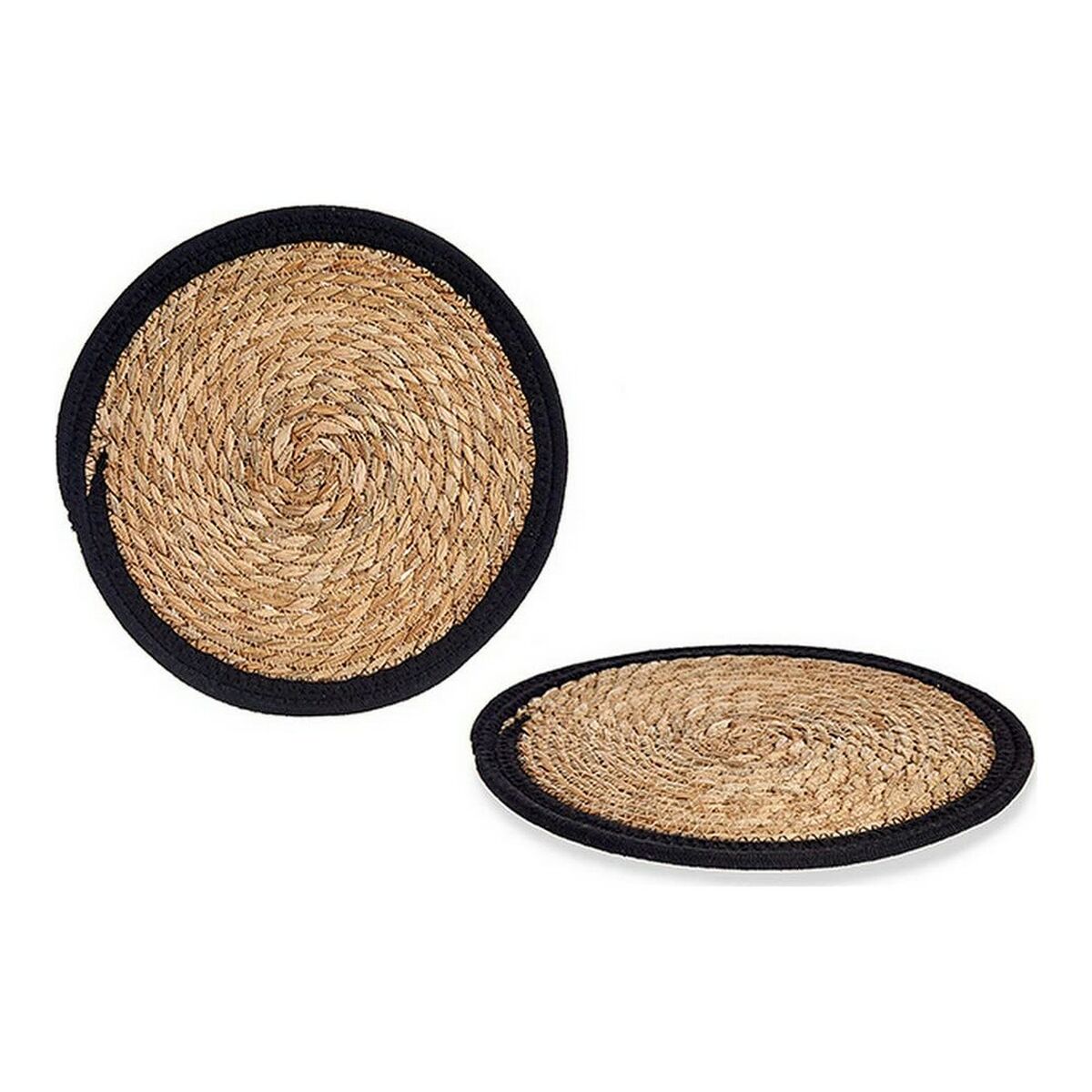 Bordsunderlägg Svart Brun Naturell 30 x 1 x 30 cm (Ø 30 cm) - 4