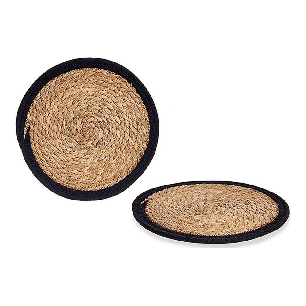 Bordsunderlägg Svart Brun Naturell 30 x 1 x 30 cm (Ø 30 cm) - 2