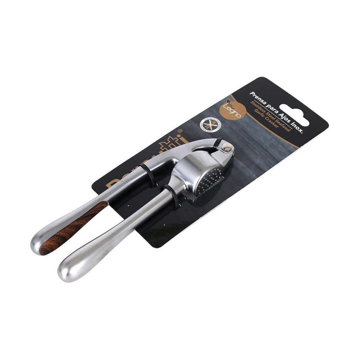 Vitlökspress Percutti Legno (26 x 8 x 4 cm)