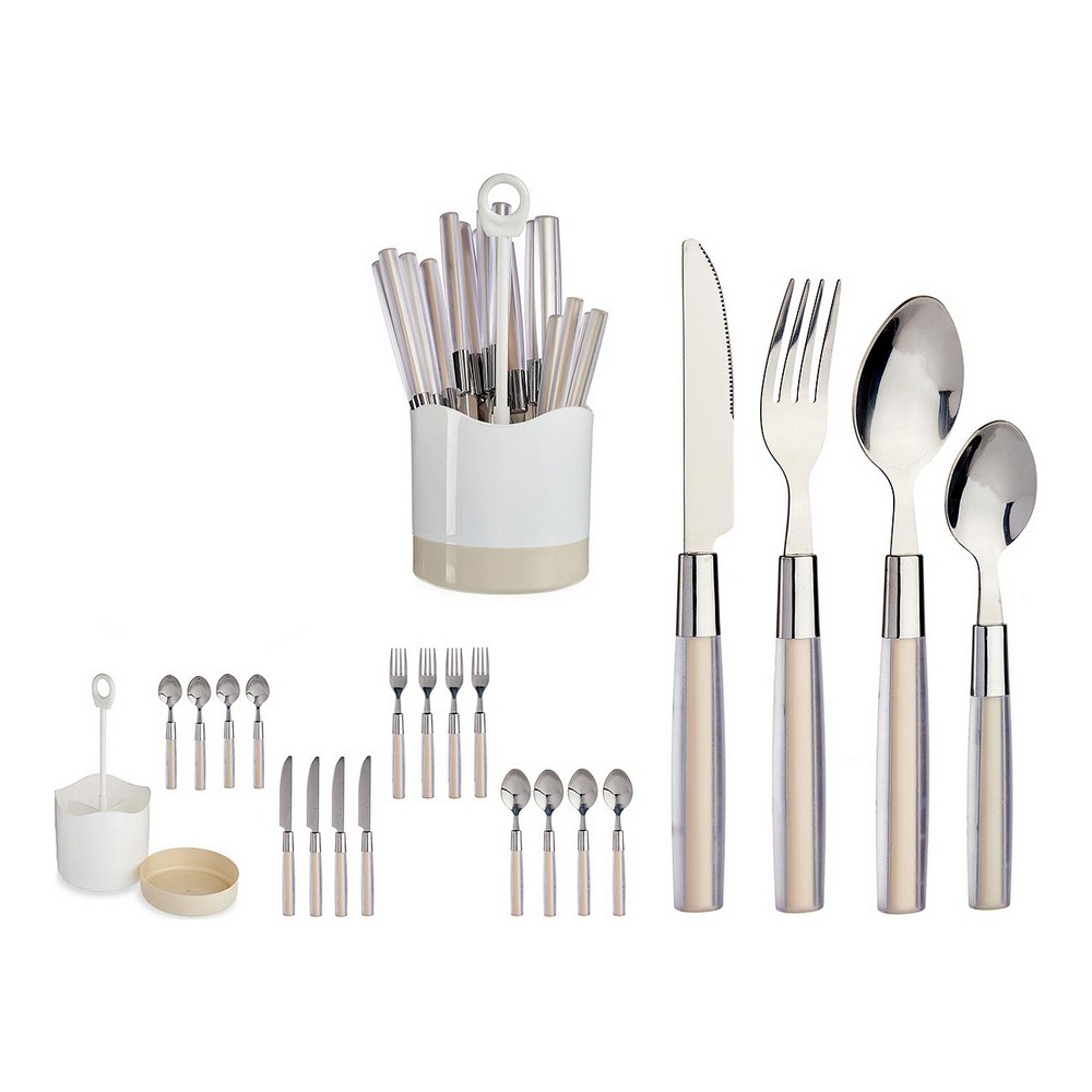 Bestickset 16 Delar Silvrig Beige Rostfritt stål - 2