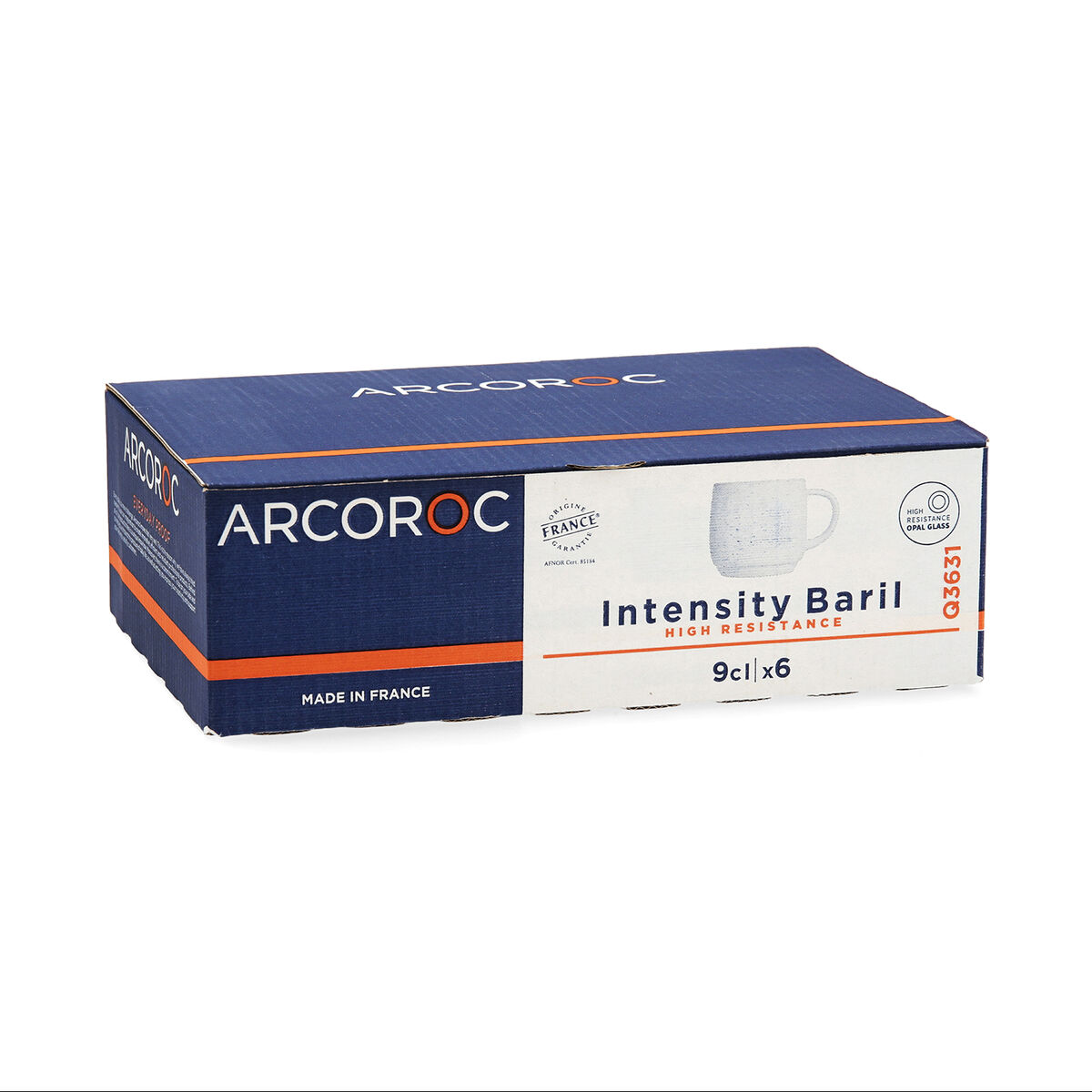 Set med kaffekoppar Arcoroc Intensity Baril Beige Glas 90 ml (6 antal) - 2