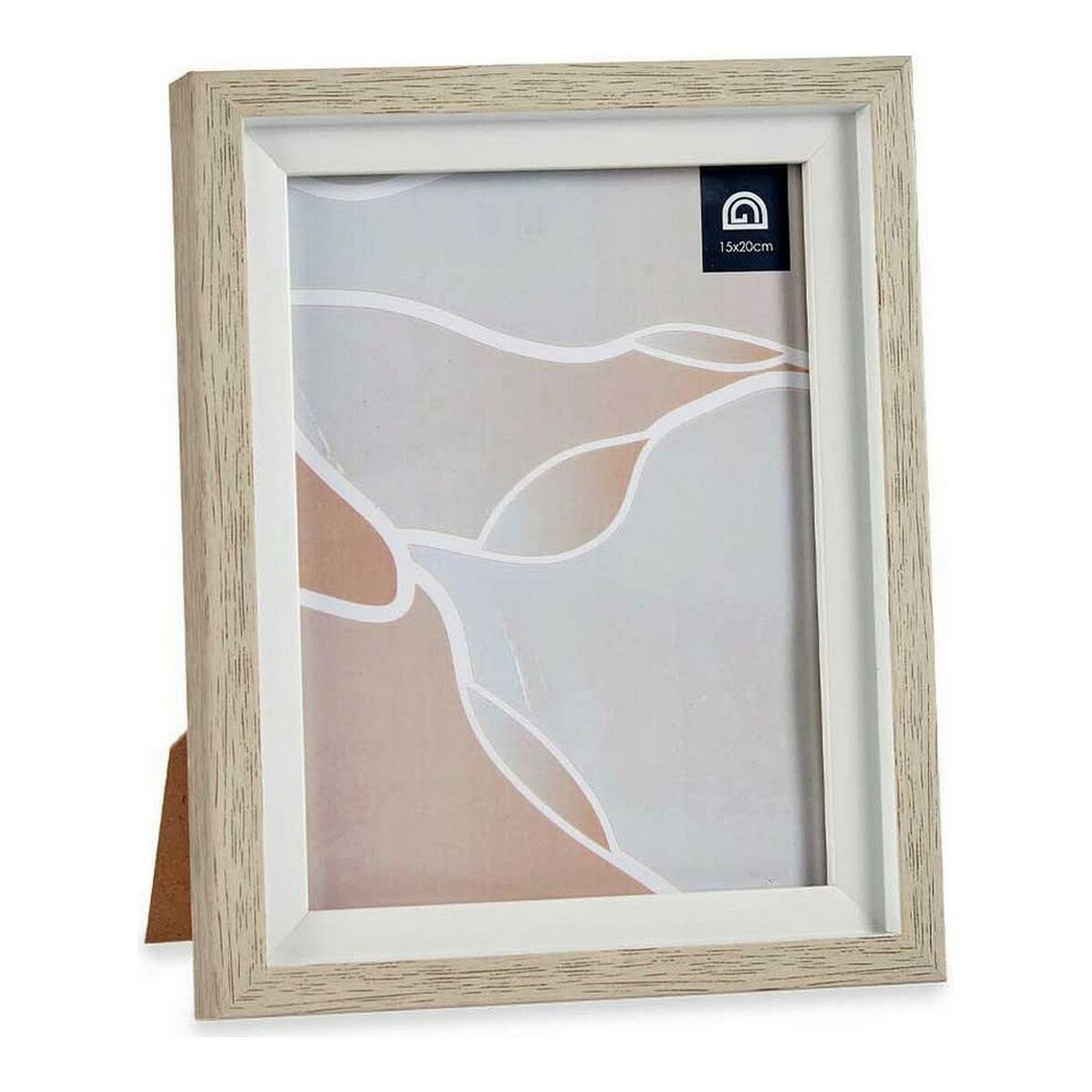 Fotoram Brun Vit Glas Beige Plast - 3