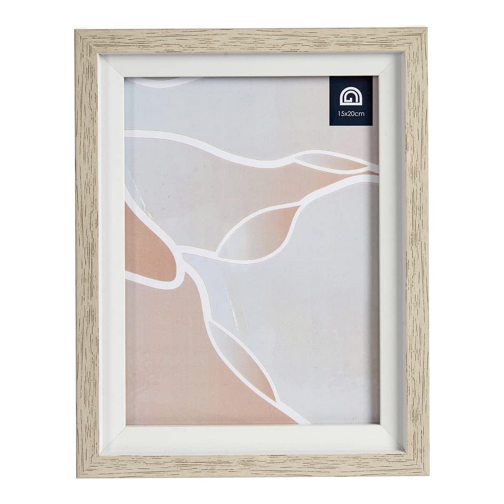 Fotoram Brun Vit Glas Beige Plast - 2