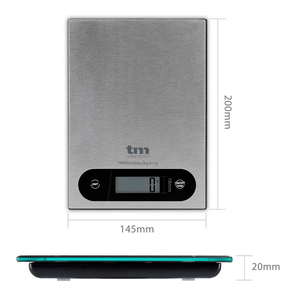 Köksvåg TM Electron Grå 5 kg - 4