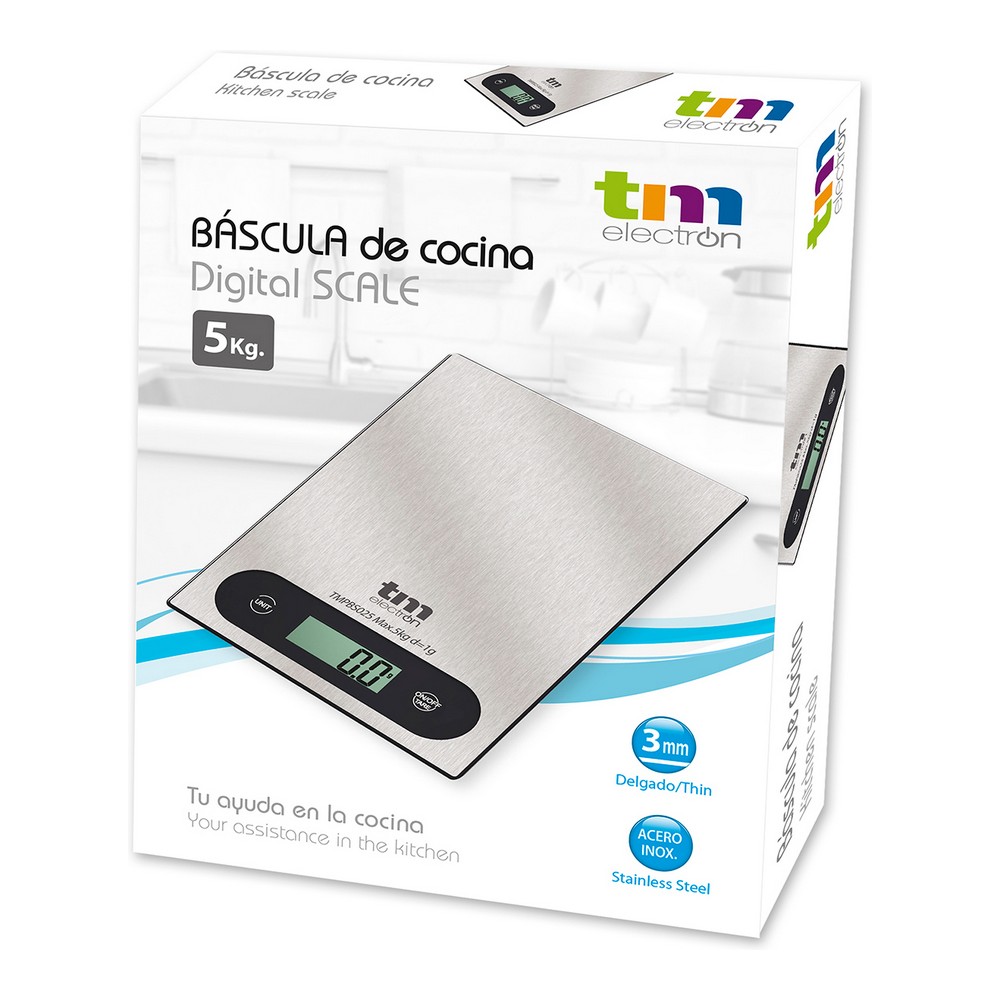 Köksvåg TM Electron Grå 5 kg - 3