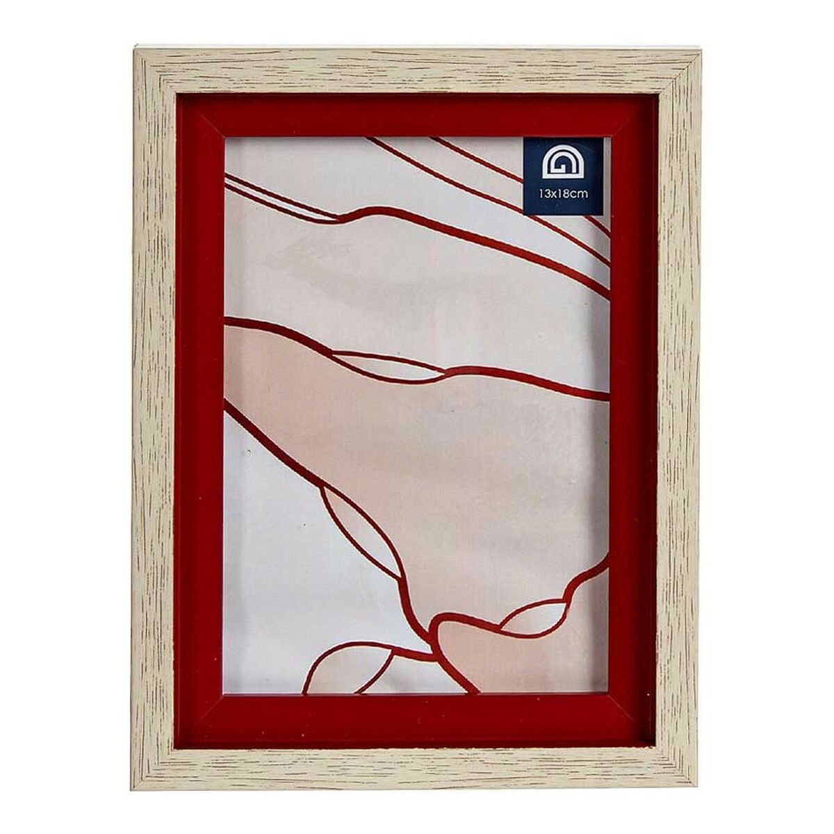 Fotoram Röd Brun 17 x 2 x 21,8 cm Glas Trä Plast - 6