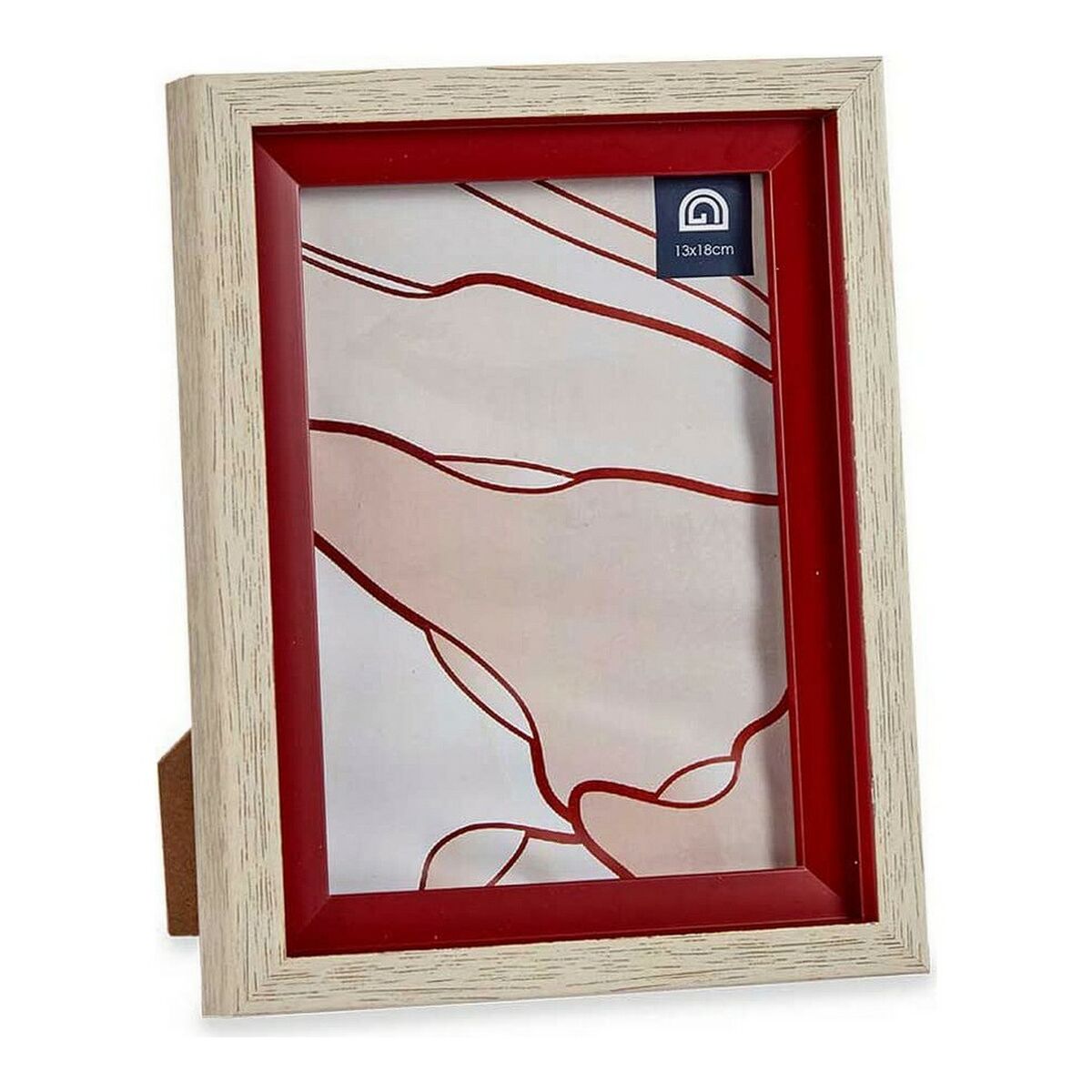 Fotoram Röd Brun 17 x 2 x 21,8 cm Glas Trä Plast - 3