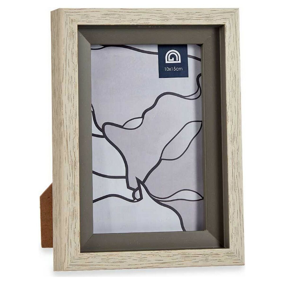 Fotoram Grå Brun 13,5 x 18,8 x 2 cm Glas Beige Plast - 3