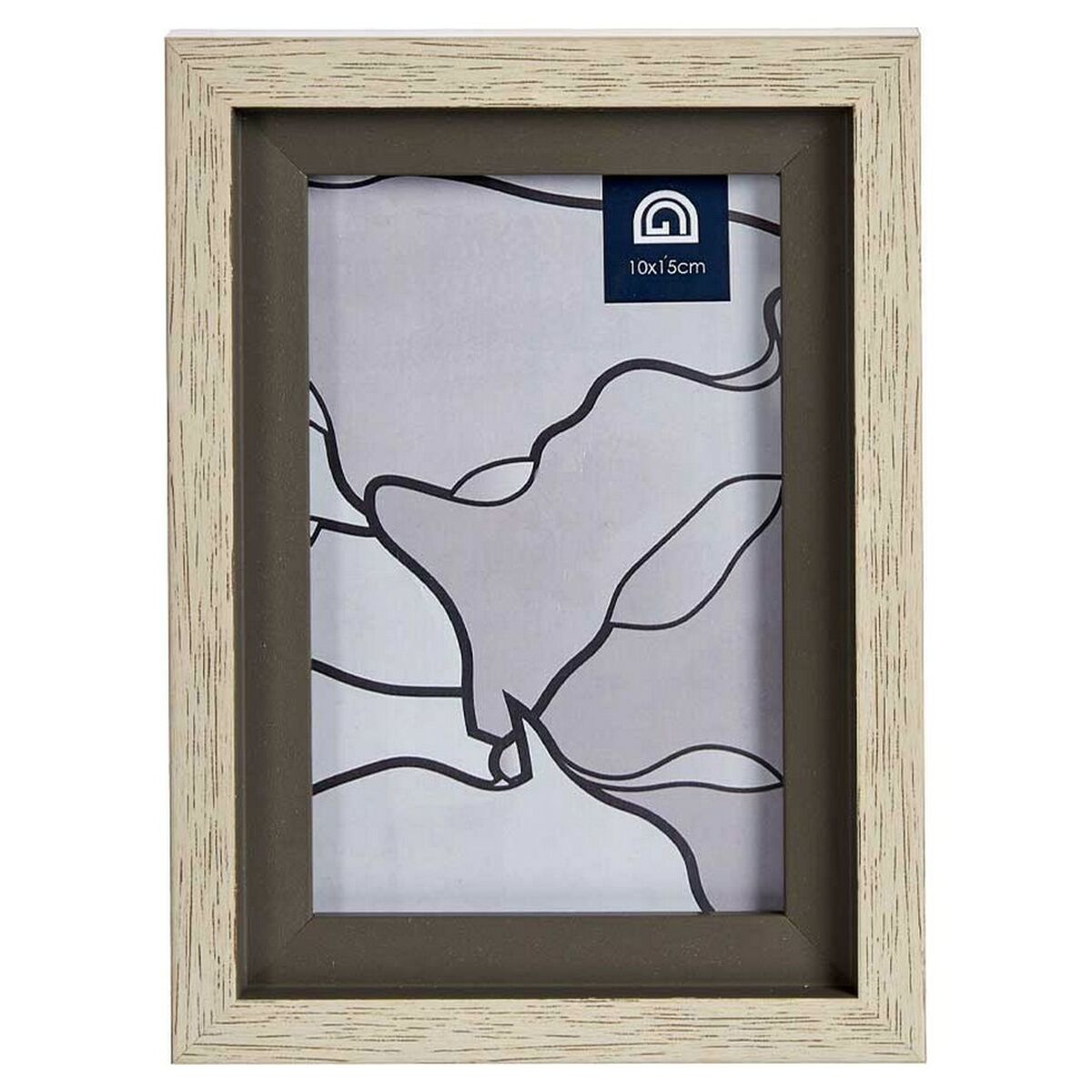 Fotoram Grå Brun 13,5 x 18,8 x 2 cm Glas Beige Plast - 4