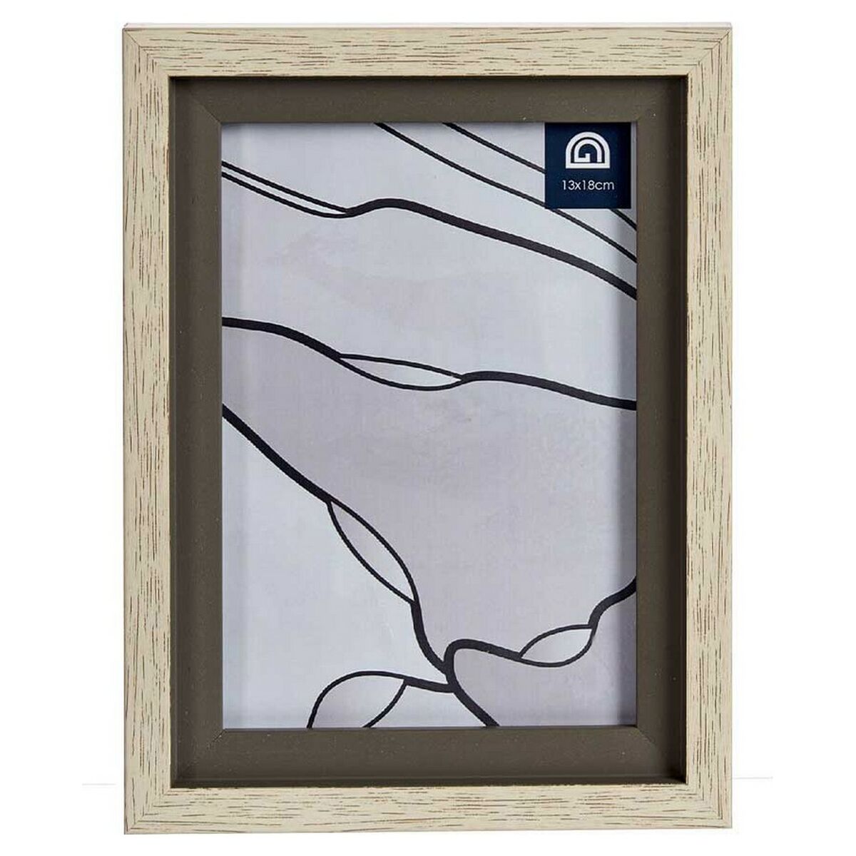 Fotoram Grå Brun 17 x 2 x 21,8 cm Glas Beige Plast - 6