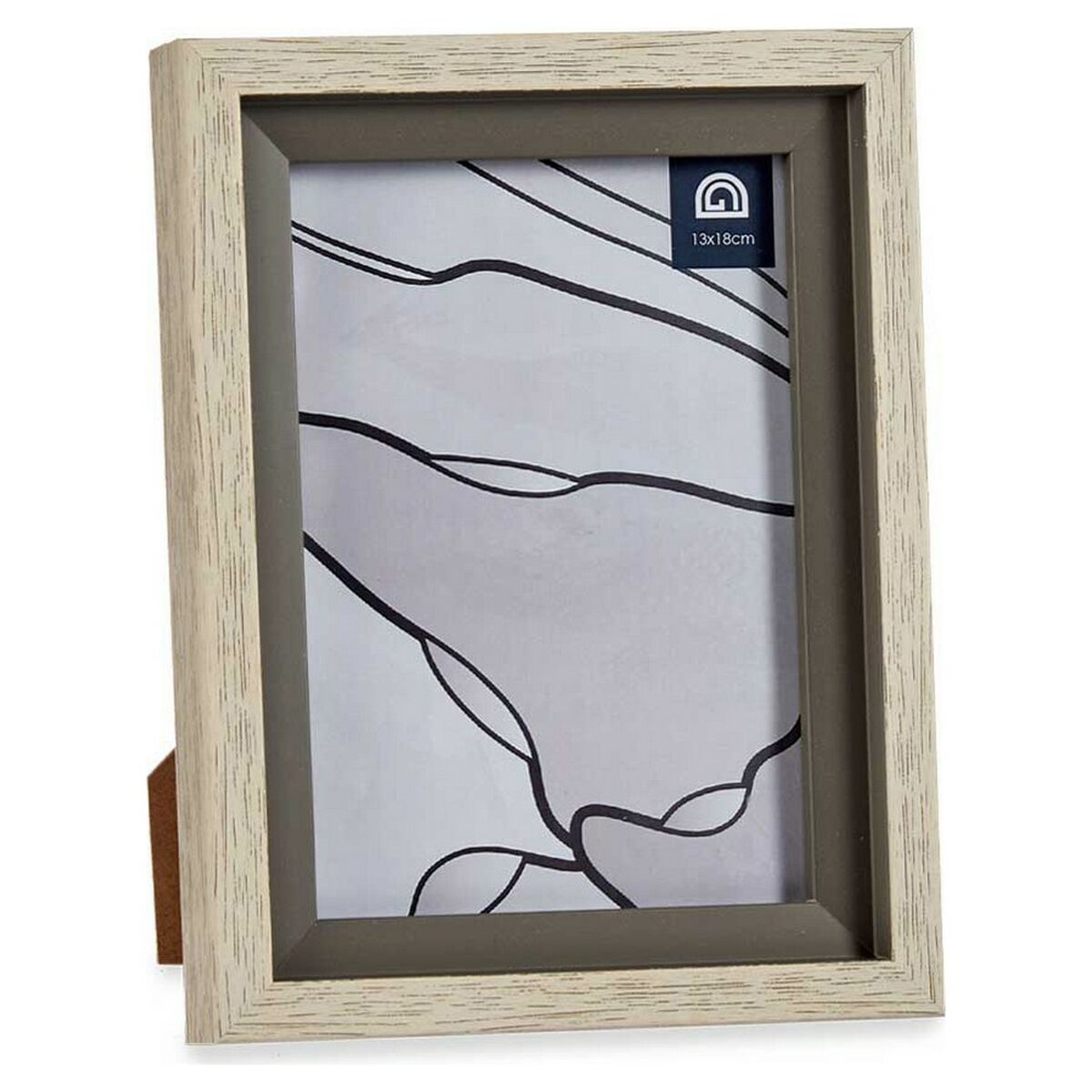 Fotoram Grå Brun 17 x 2 x 21,8 cm Glas Beige Plast - 3