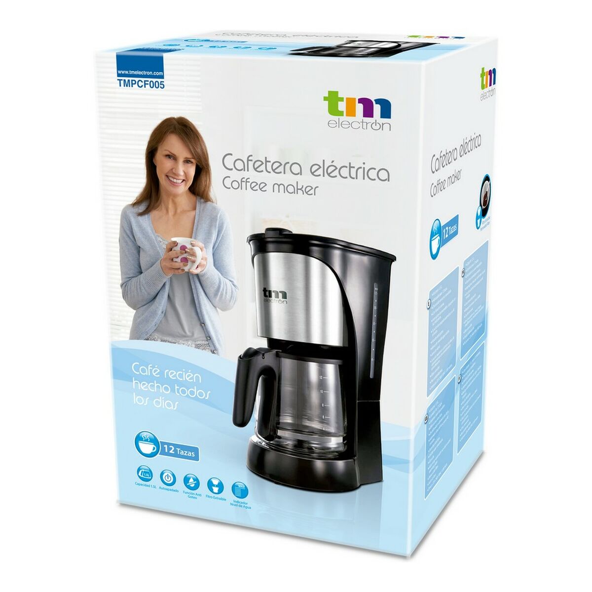 Kaffebryggare TM Electron 1000W 1,5 L 12 Csészék - 7
