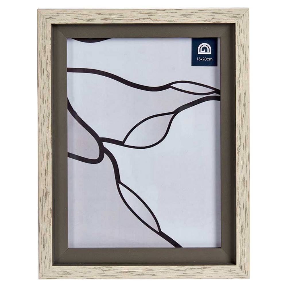 Fotoram Grå Brun Glas Trä Plast - 2