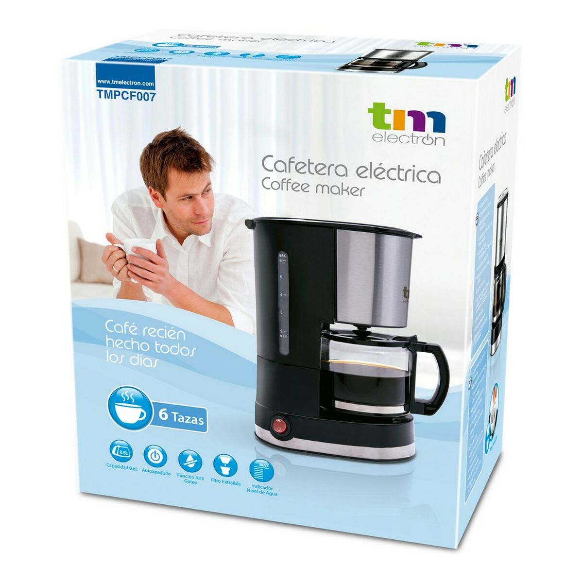 Kaffebryggare TM Electron 0,6 L 6 Koppar - 9