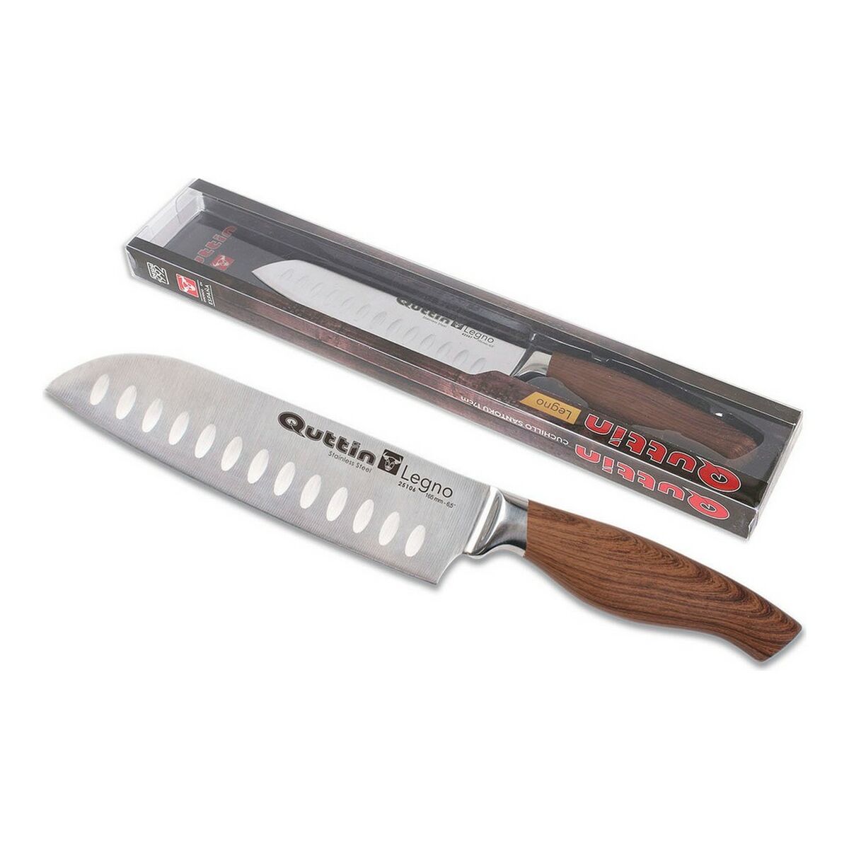 Kökskniv Quttin Legno Santoku Rostfritt stål (17 cm)