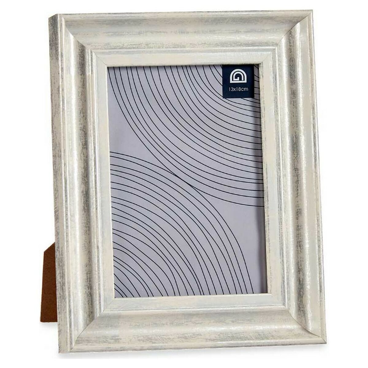 Fotoram Grå 19 x 2 x 24 cm Glas Silvrig Trä Brun Plast - 3