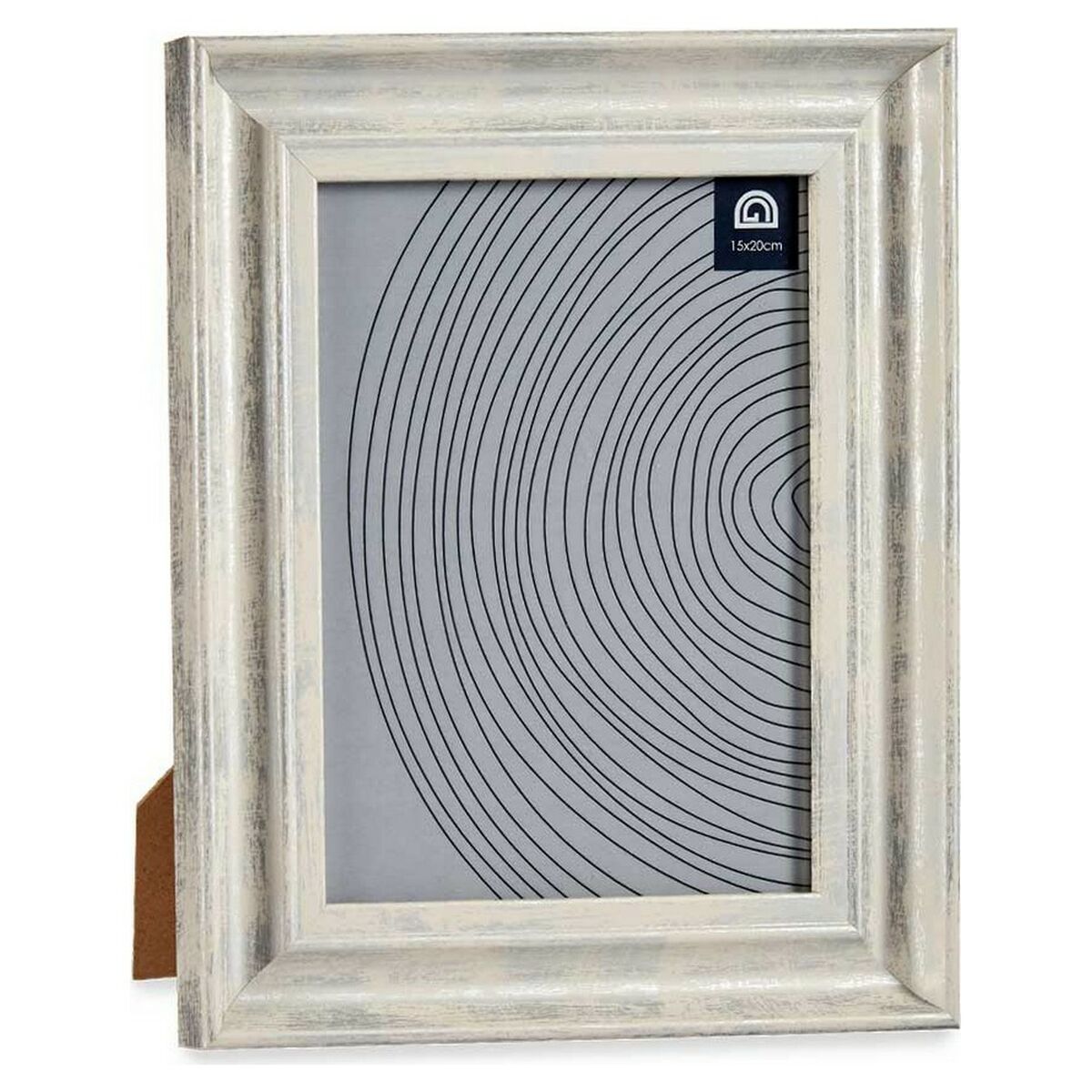Fotoram Grå 21 x 2 x 26 cm Glas Silvrig Trä Brun Plast - 3