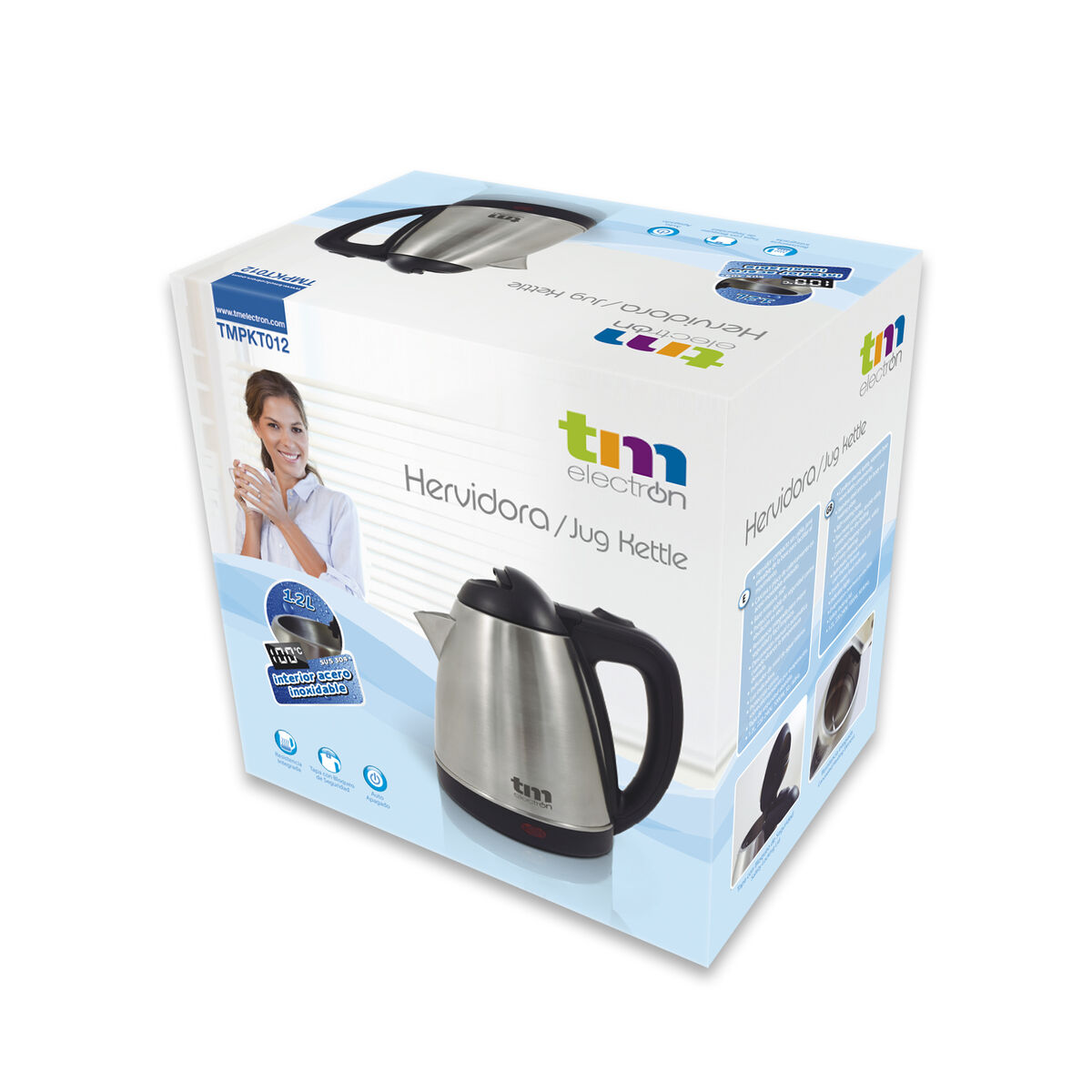 Vattenkokare TM Electron Rostfritt stål 1000 W 1,2 L - 3