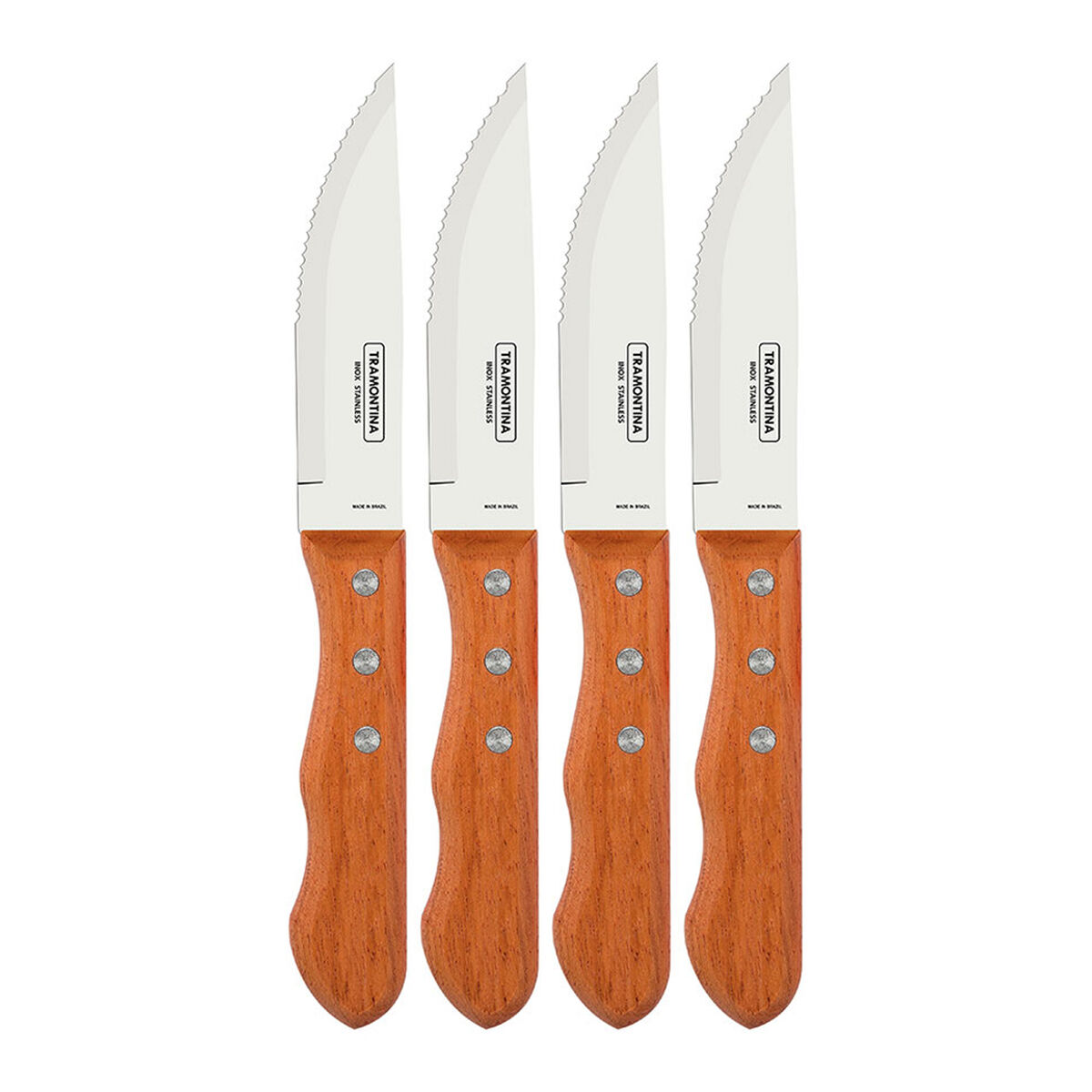 Set med köttknivar Tramontina Dynamic 25 cm Jumbo Trä Rostfritt stål 4 antal