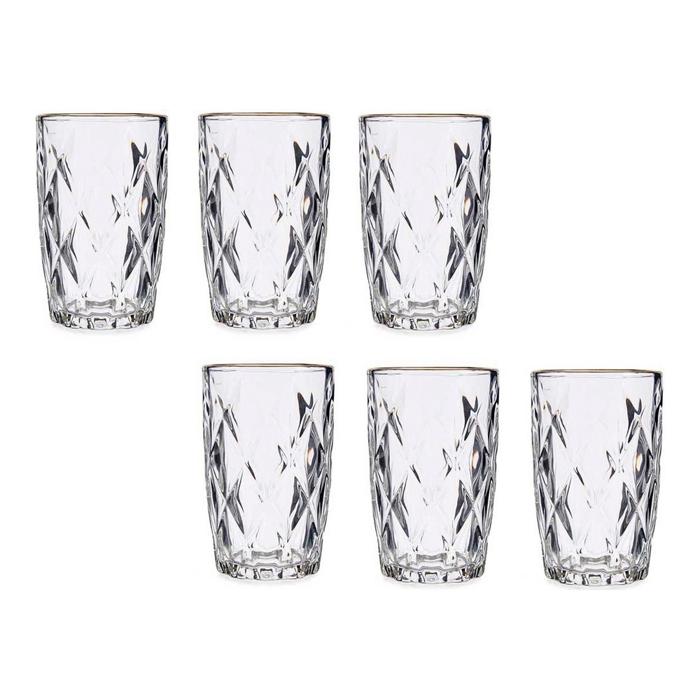 Glas Diamant Gyllene Transparent Glas 340 ml - 2