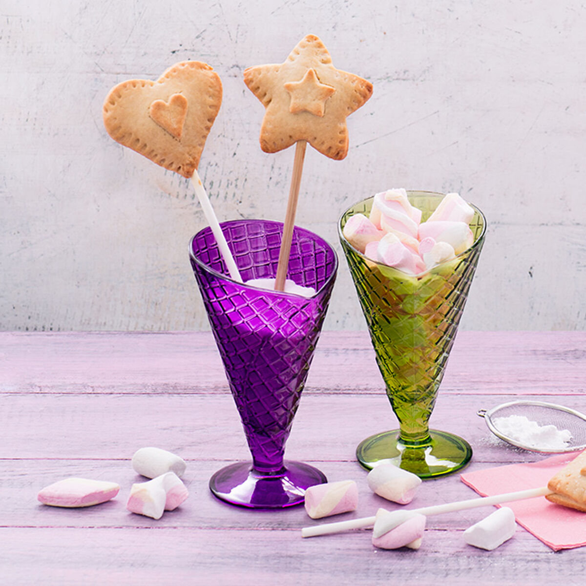 Glass- och milkshakeglas Gelato Violett Glas 210 ml (6 antal) - 3