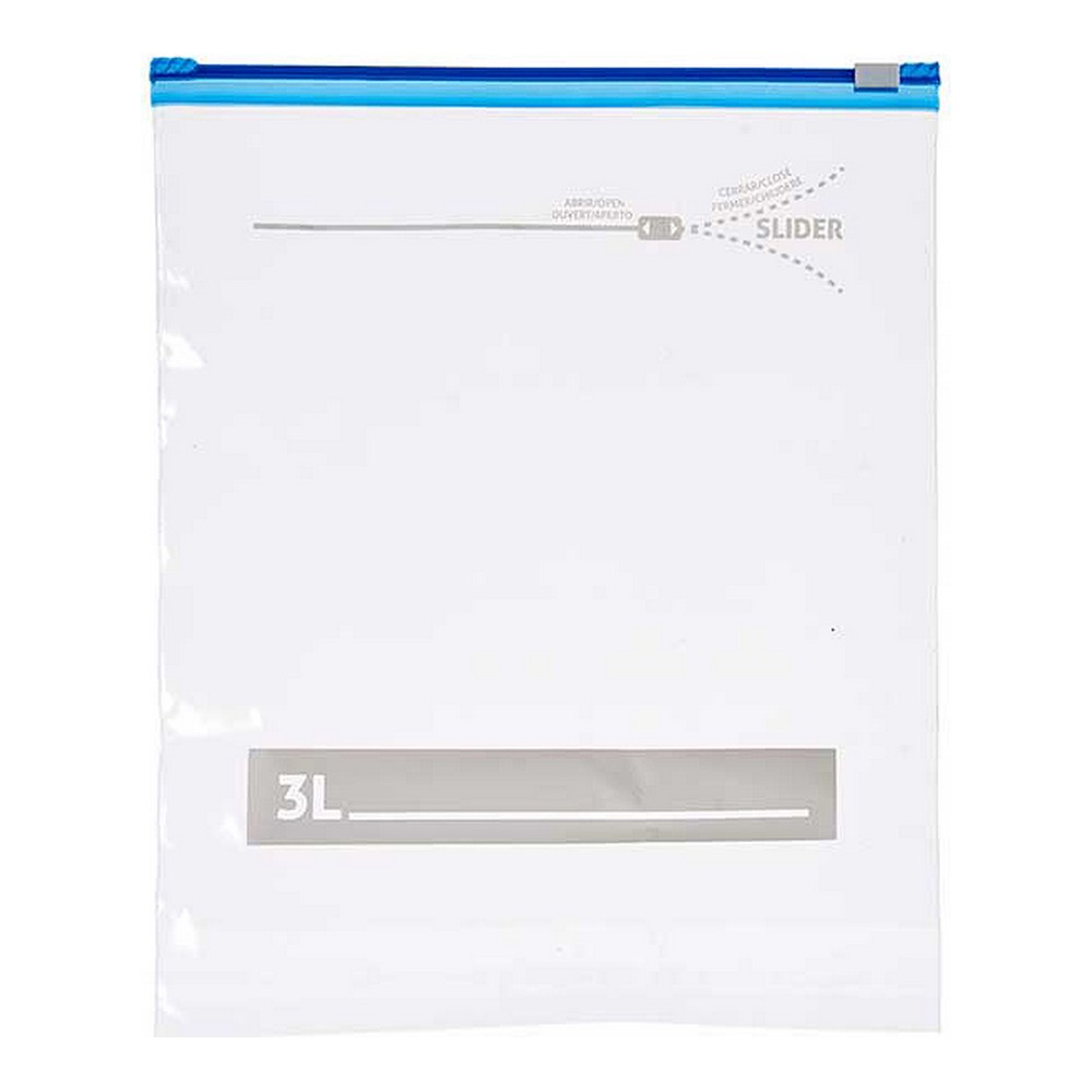 Multipåse Zip 24,5 x 0,01 x 31,5 cm Transparent Polyetylen 3 L