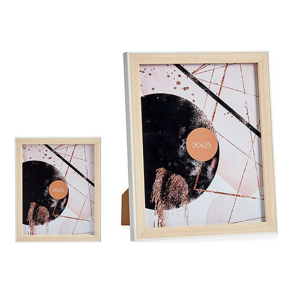 Fotoram Vit 22,6 x 2 x 27,6 cm Brun Plast Glas (20 x 25 cm) - 4