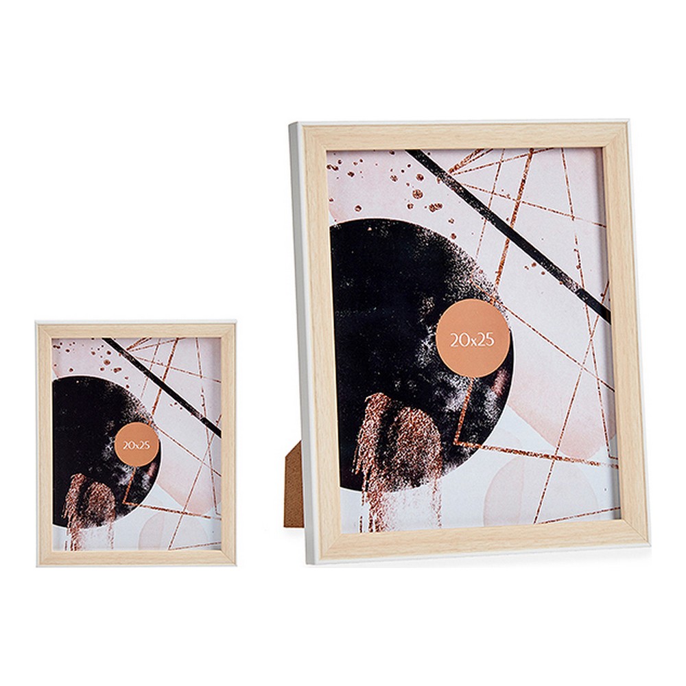 Fotoram Vit 22,6 x 2 x 27,6 cm Brun Plast Glas (20 x 25 cm) - 2