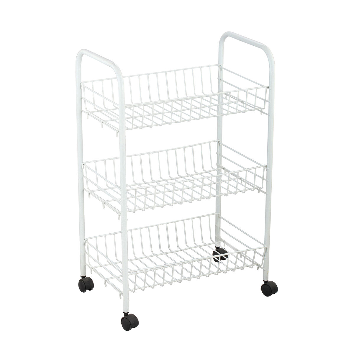 Grönsaksvagn Confortime Metall Vit (40 x 26 x 62 cm)