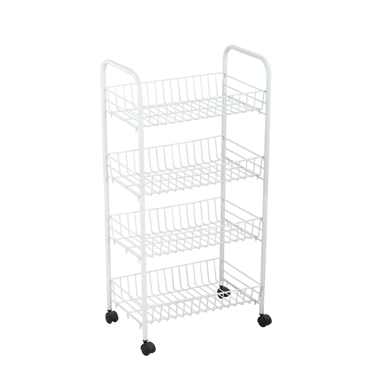 Grönsaksvagn Confortime Metall Vit (36 x 26,5 x 86 cm)