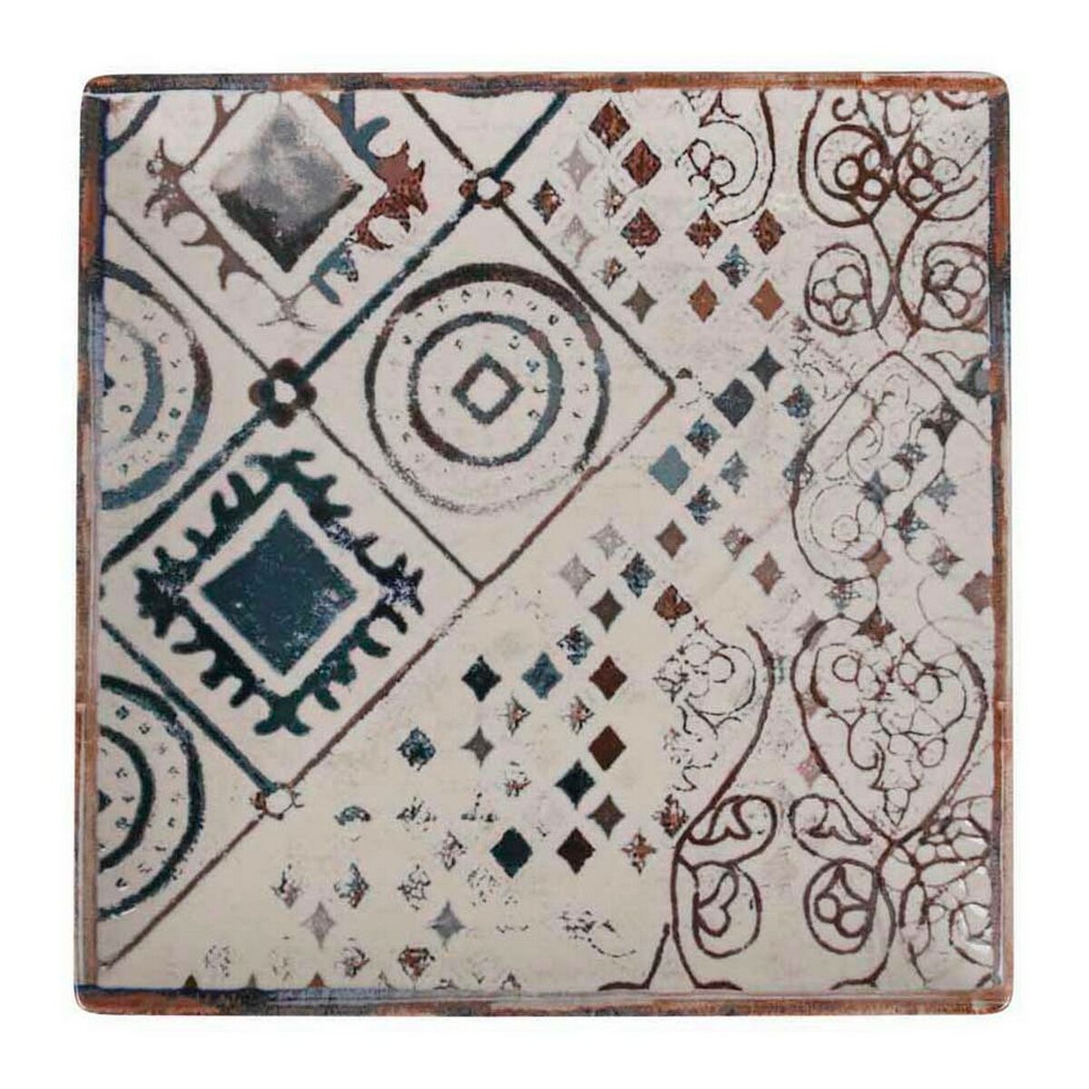 Platt skål La Mediterránea Grecia Porslin 24 x 24 x 2 cm