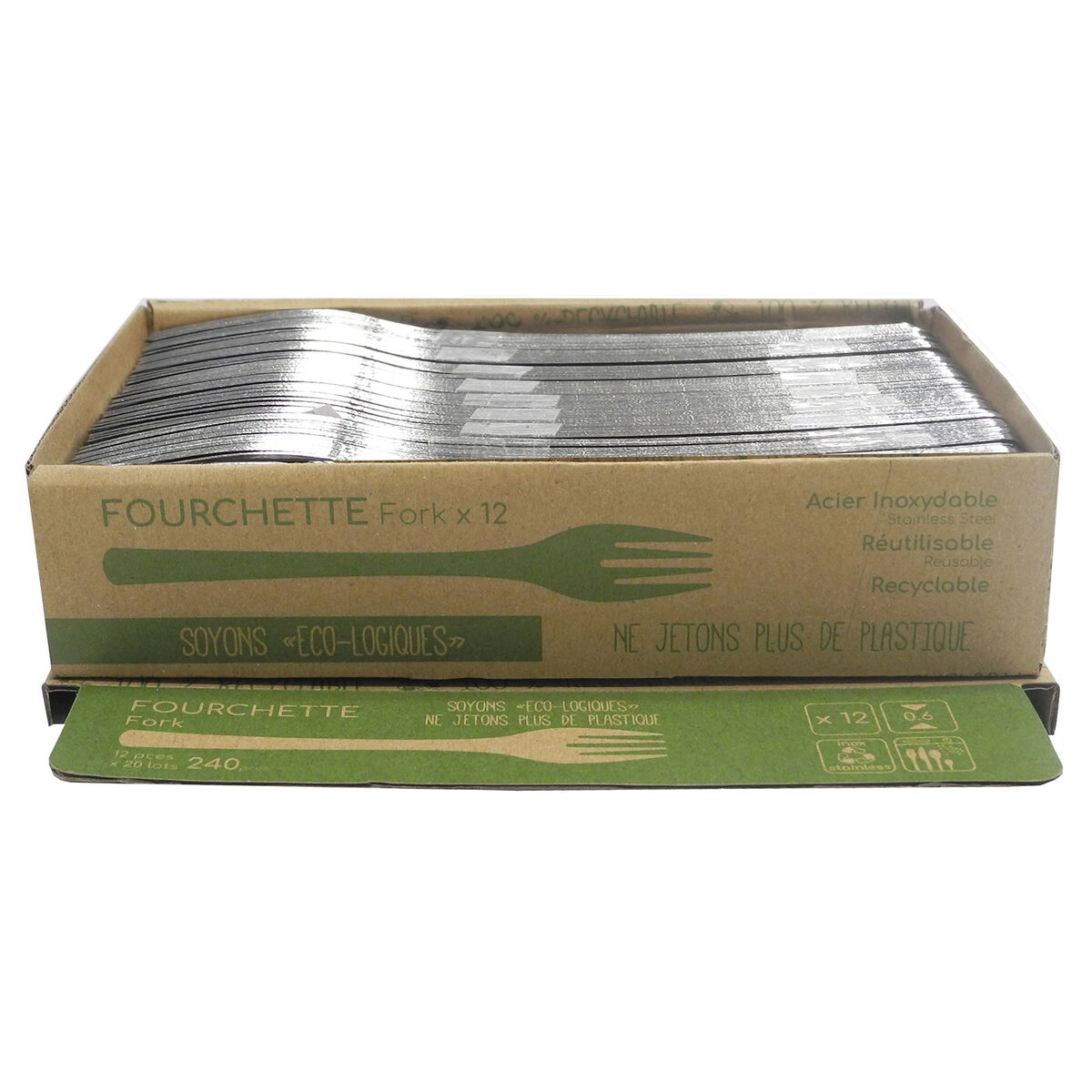 Gaffelset Amefa Ecologic Slim Metall Stål (12 antal) - 3