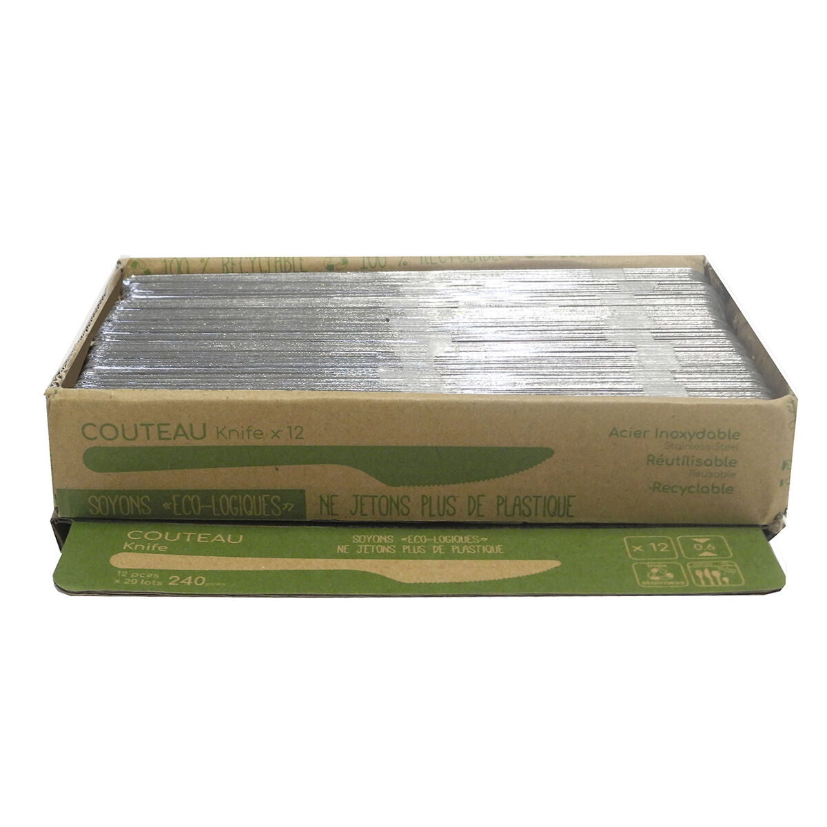 Knivset Amefa Ecologic Slim Metall Stål (12 antal) - 3