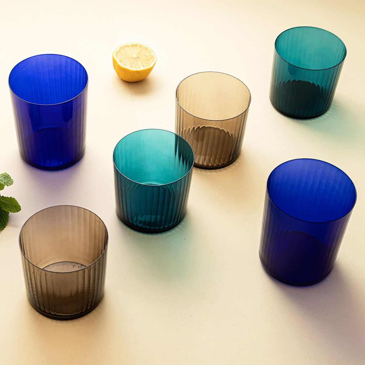 Glas Bohemia Crystal Optic Turkos Glas 350 ml (6 antal) - 4