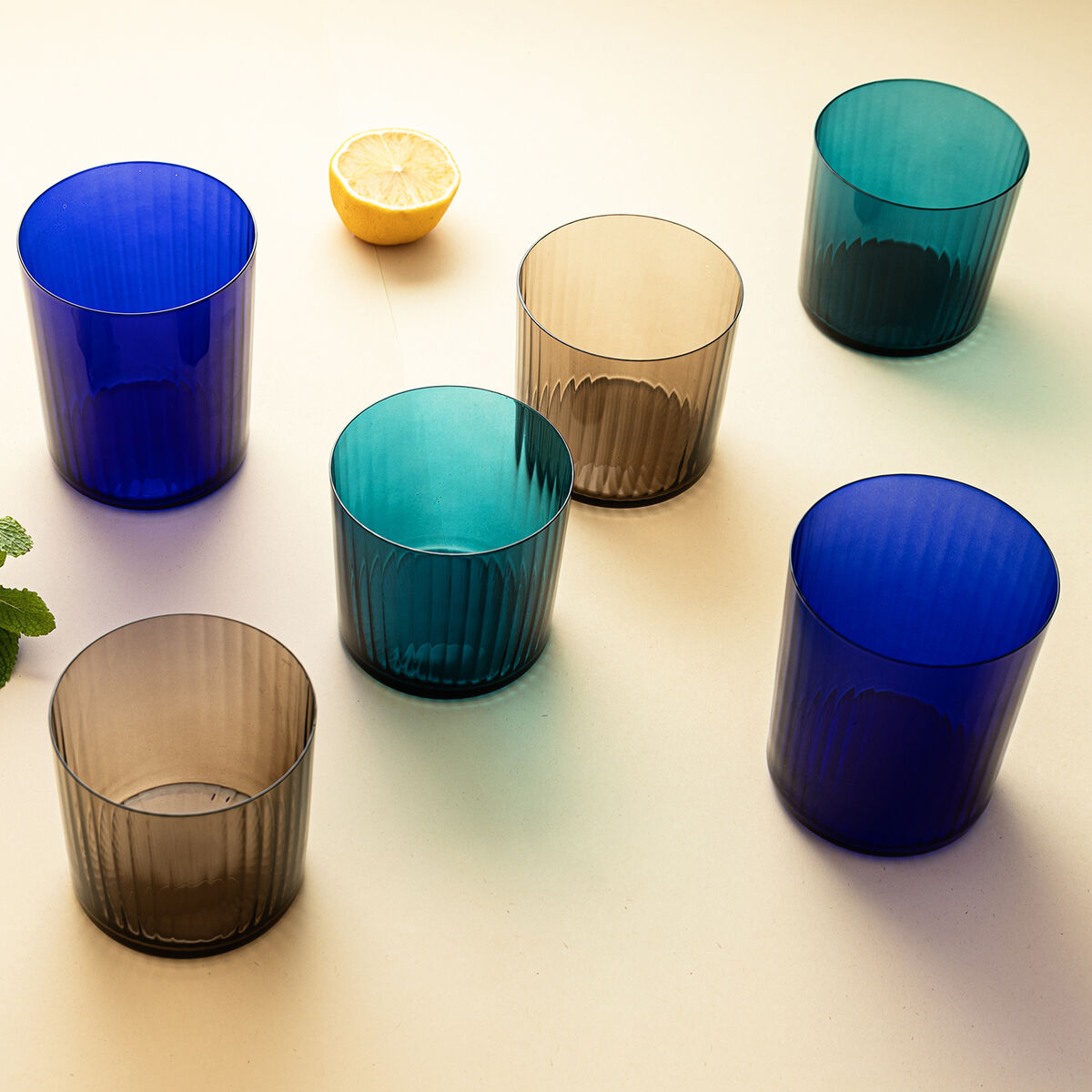 Glas Bohemia Crystal Optic Turkos Glas 500 ml (6 antal) - 3