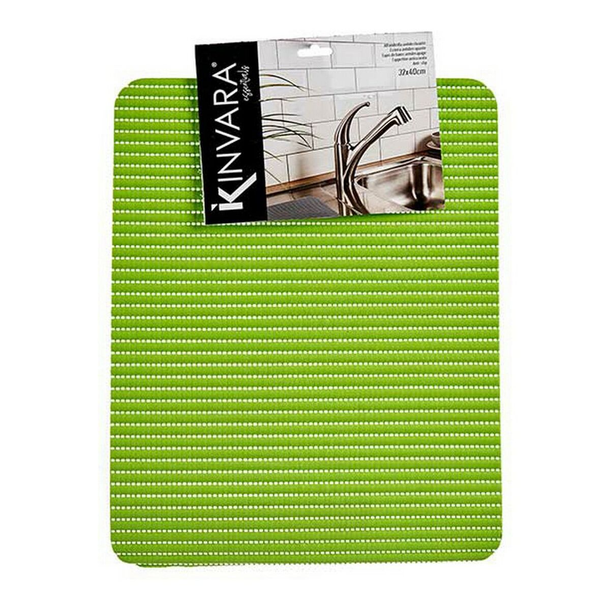 Halkfri matta 32 x 5 x 40 cm Blå Grön Kräm Plast (32 x 1 x 40 cm) - 3