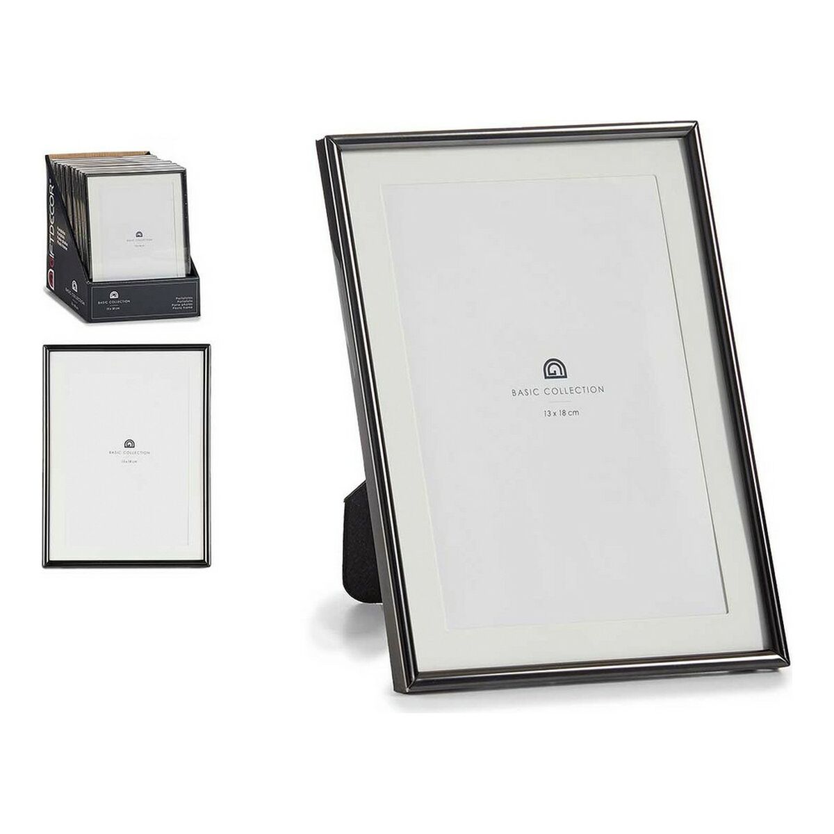 Fotoram Svart 10 x 20 x 15,5 cm Glas Stål (13 x 18 cm) - 4
