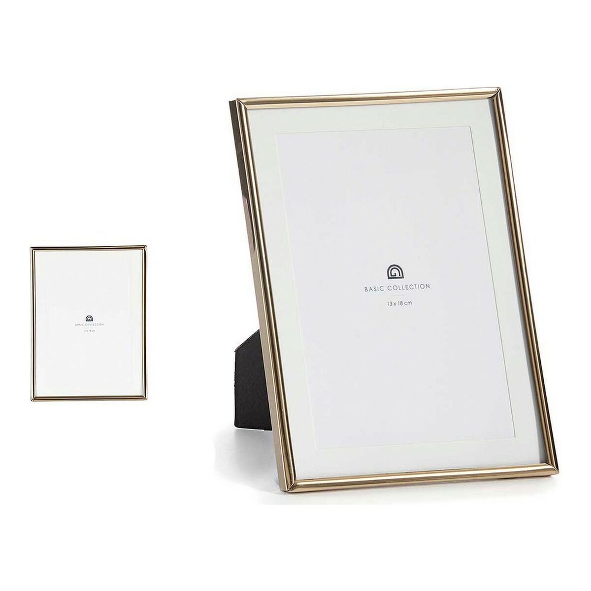 Fotoram Gyllene 11 x 20 x 15,5 cm Glas Stål (13 x 18 cm) - 4