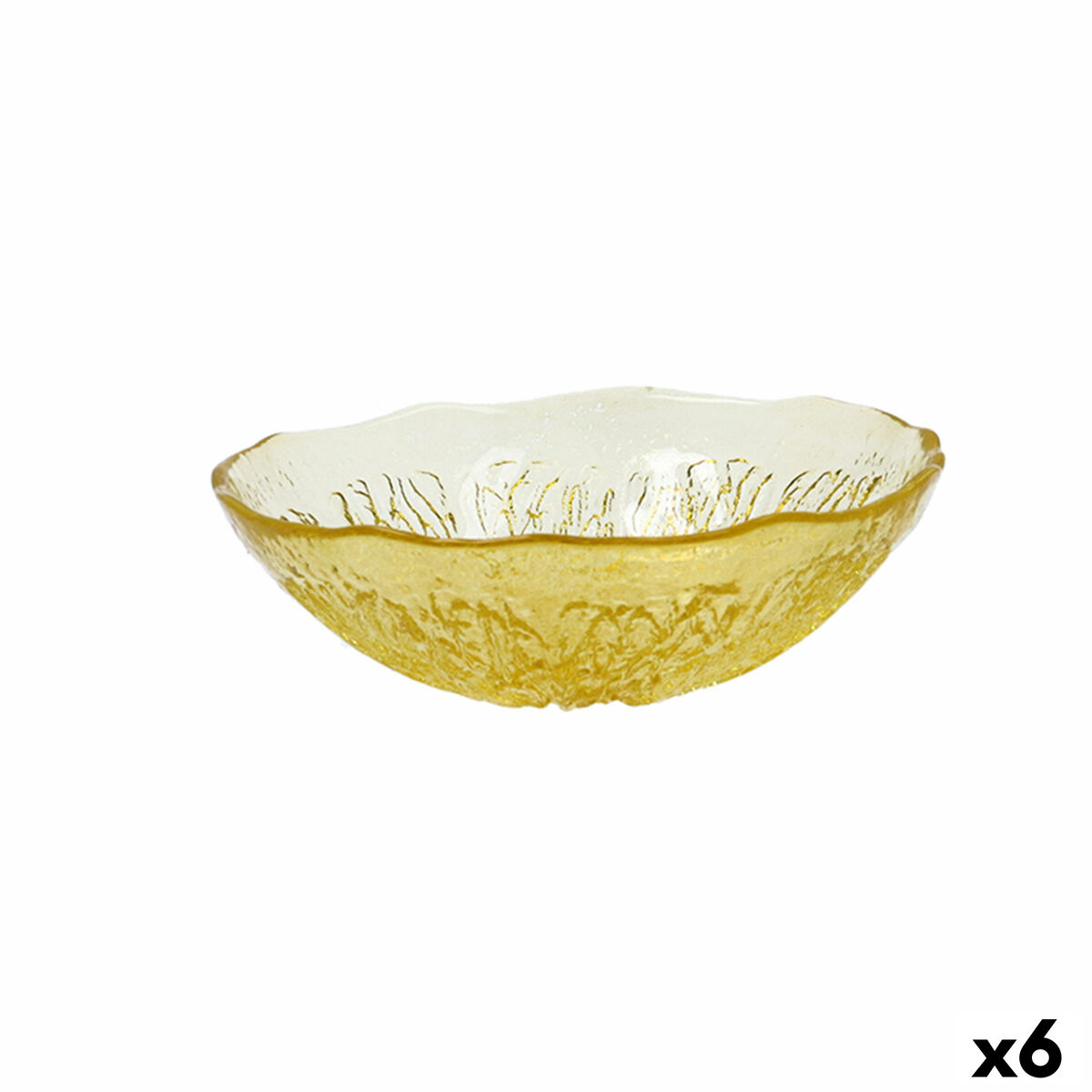 Skål Quid Acid Citron 15,5 x 5 cm Gul Glas (6 antal)