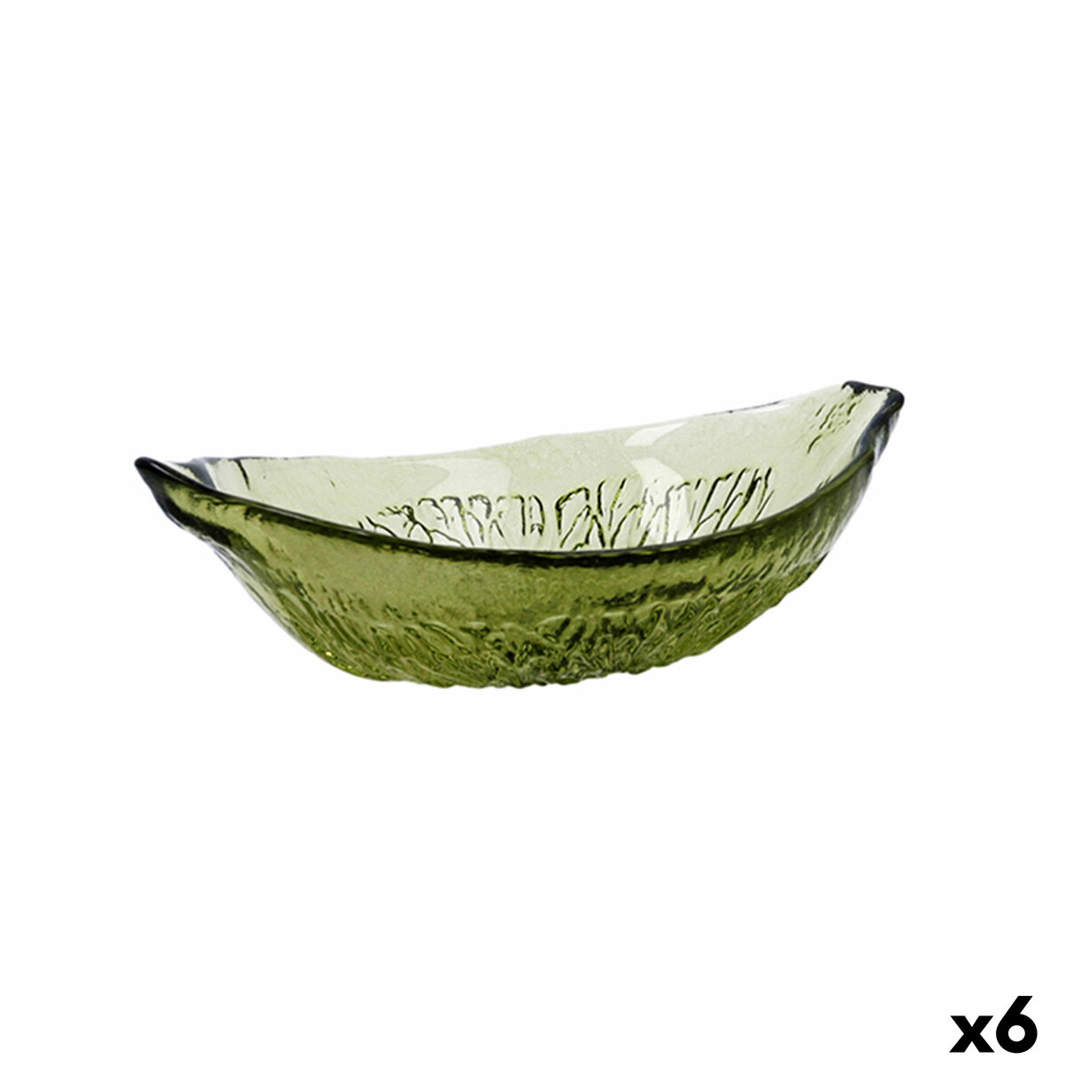 Skål Quid Acid Lime 15,5 x 11,5 x 4,5 cm Grön Glas (6 antal)