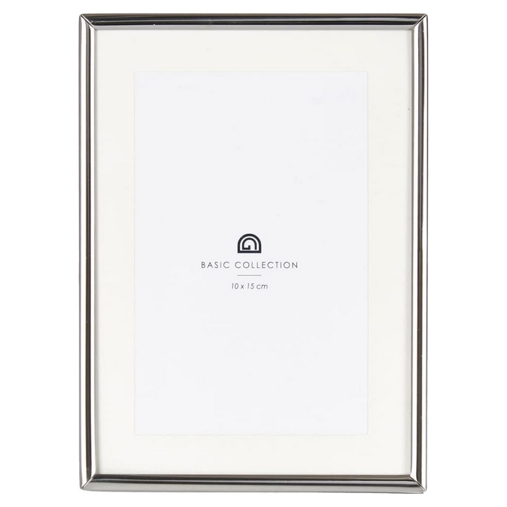 Fotoram Silvrig 13,5 x 18 x 11 cm Glas Stål (10 x 15 cm) - 2