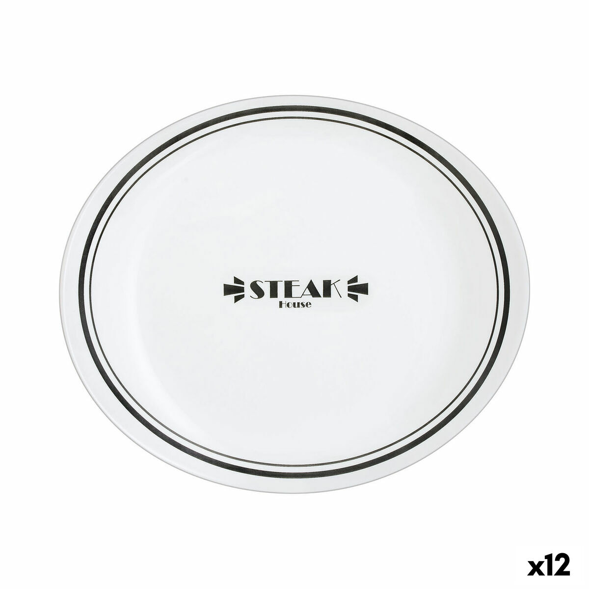 Lapostányér Luminarc Friends Time Bistro Kött Vit/Svart Glas Ø 30 cm (12 antal)