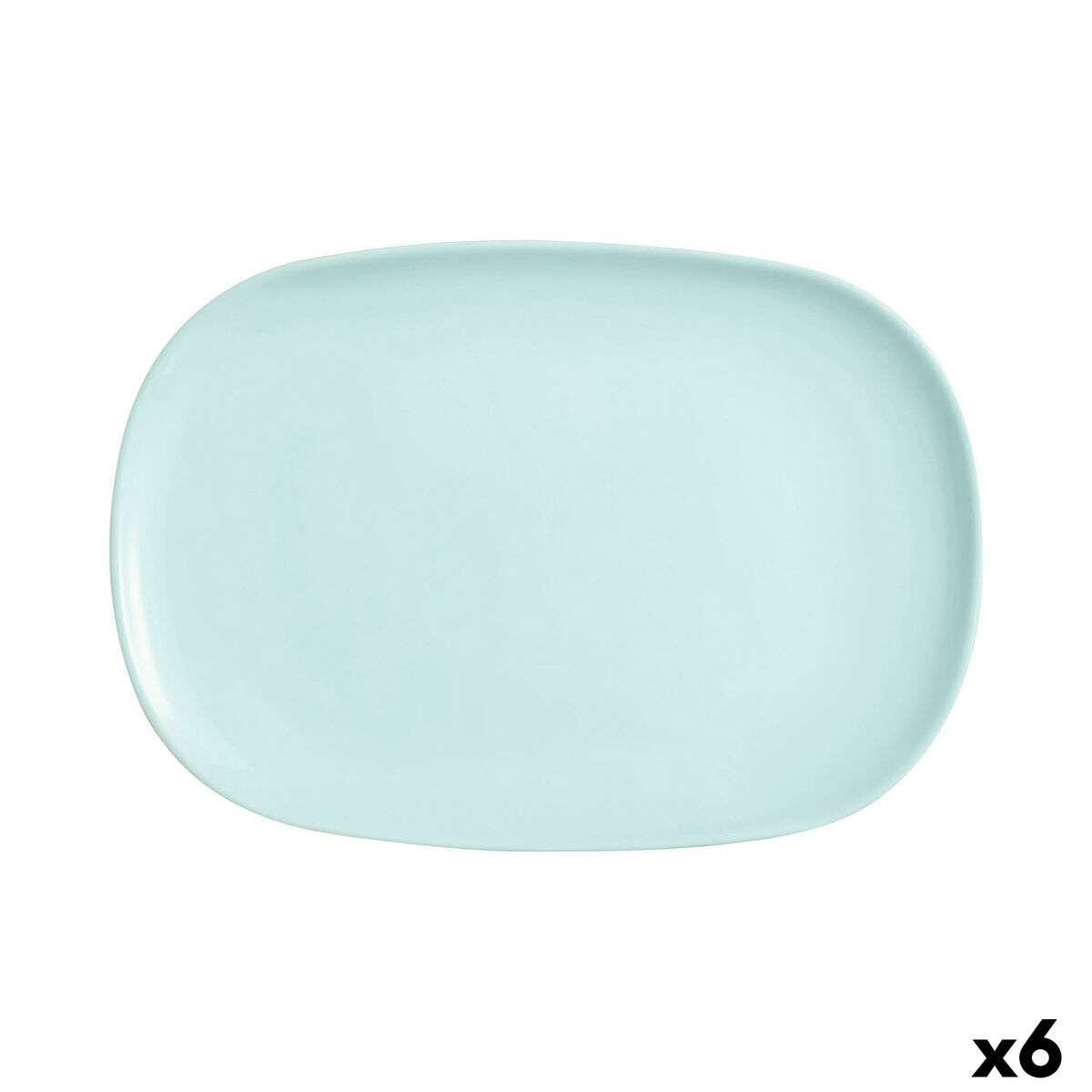 Servingsfat Luminarc Sweet Line Turkos Glas 35 x 24 cm (6 antal)