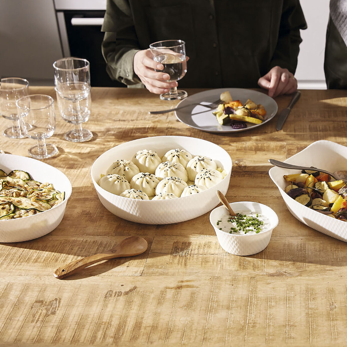 Servingsfat Luminarc Smart Cuisine Vit Glas Ø 26 cm (5 antal) - 3