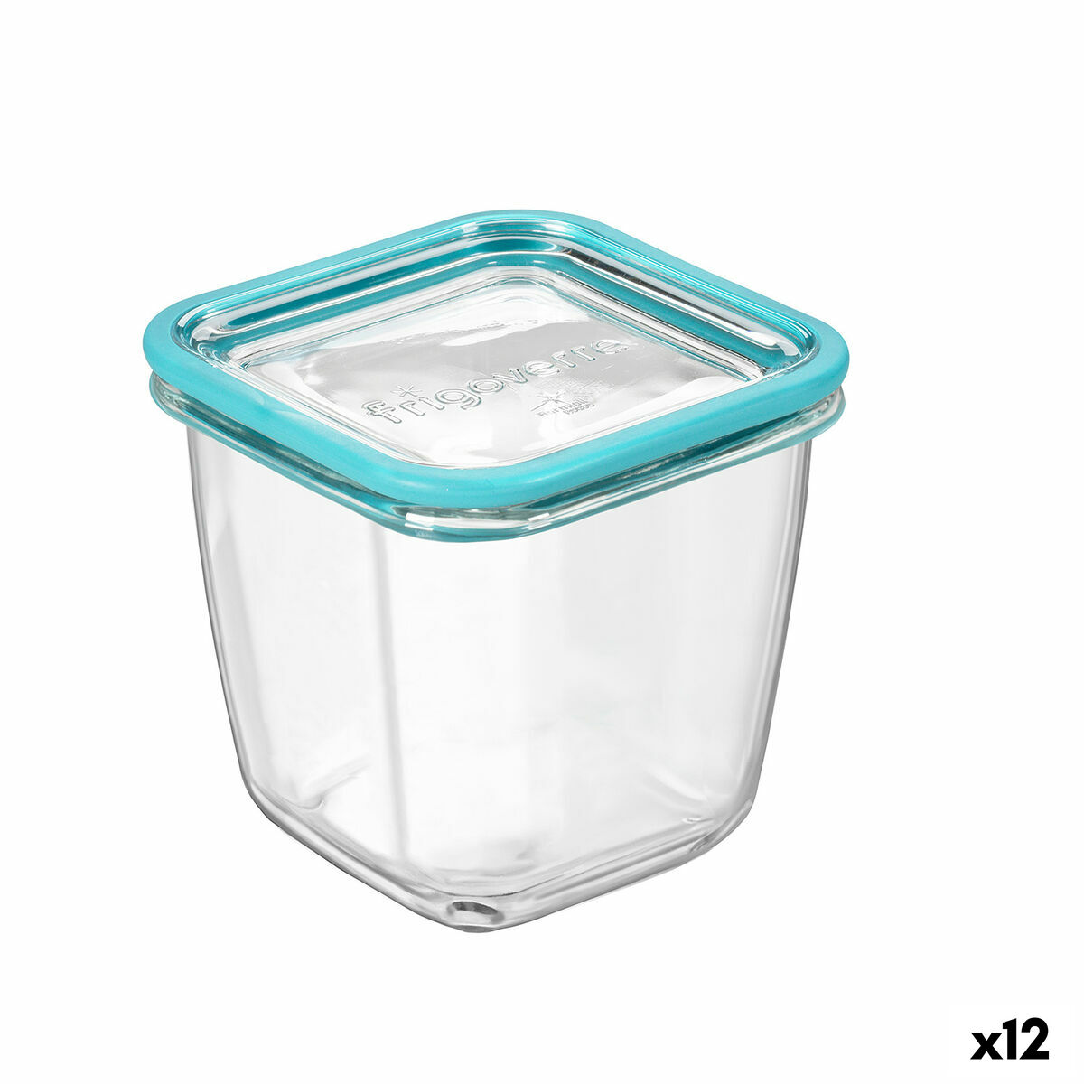 Fyrkantig matlåda med lock Bormioli Rocco Frigoverre Future Transparent Glas 750 ml (12 antal)