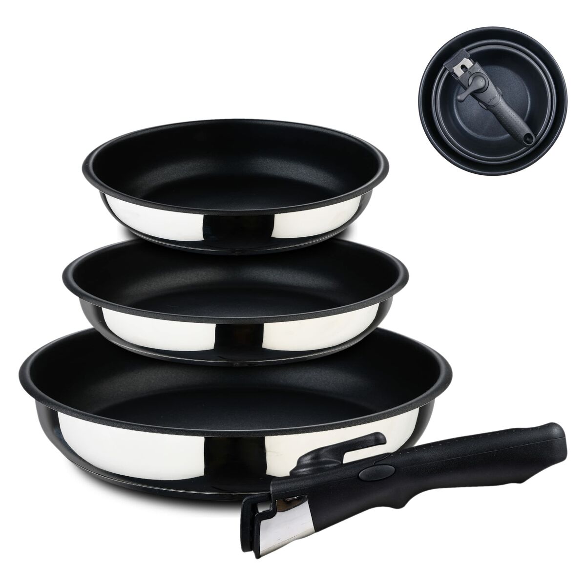 Stekpanneset Bergner Click & Cook Rostfritt stål (3 Delar) - 3