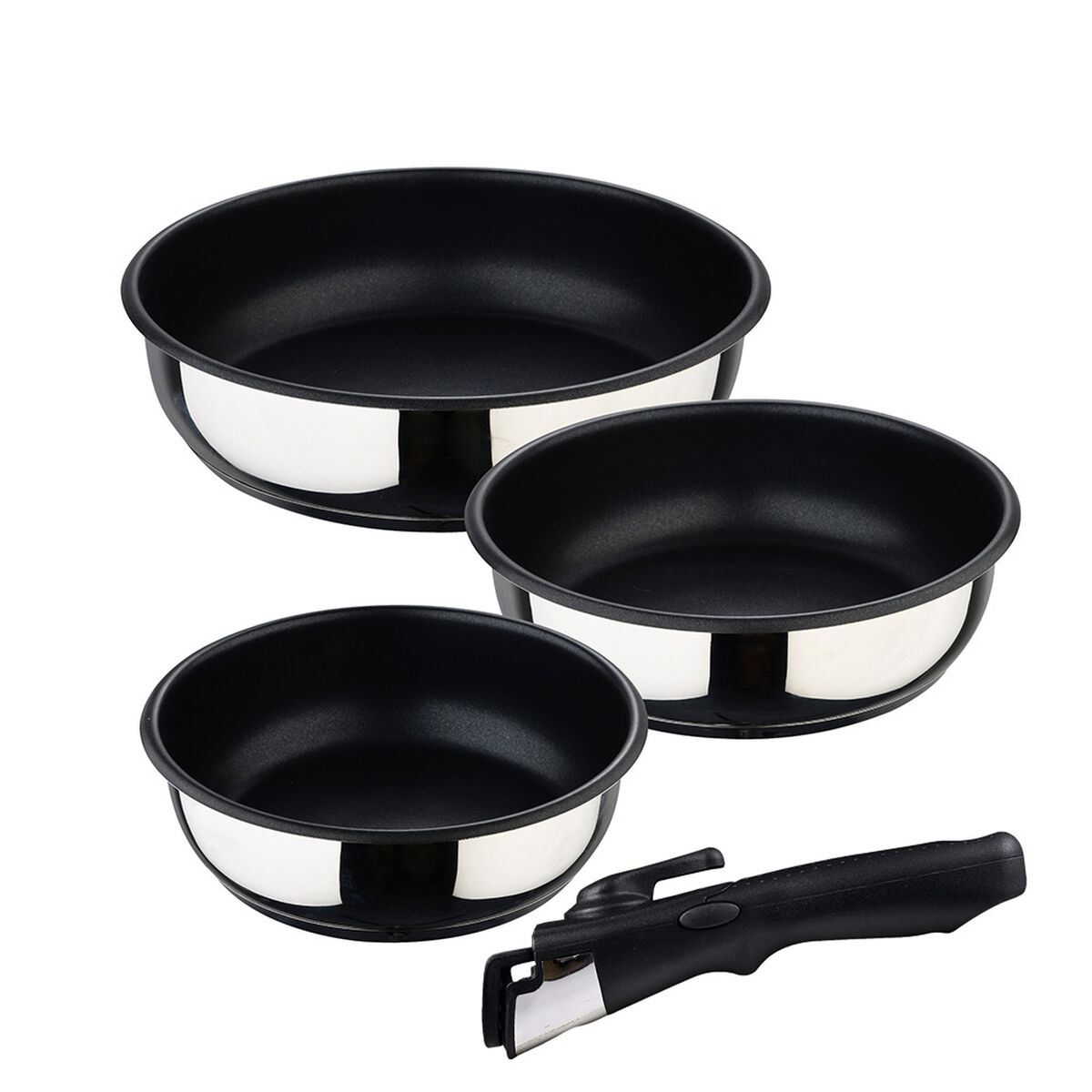 Stekpanneset Bergner Click & Cook Rostfritt stål (3 Delar)