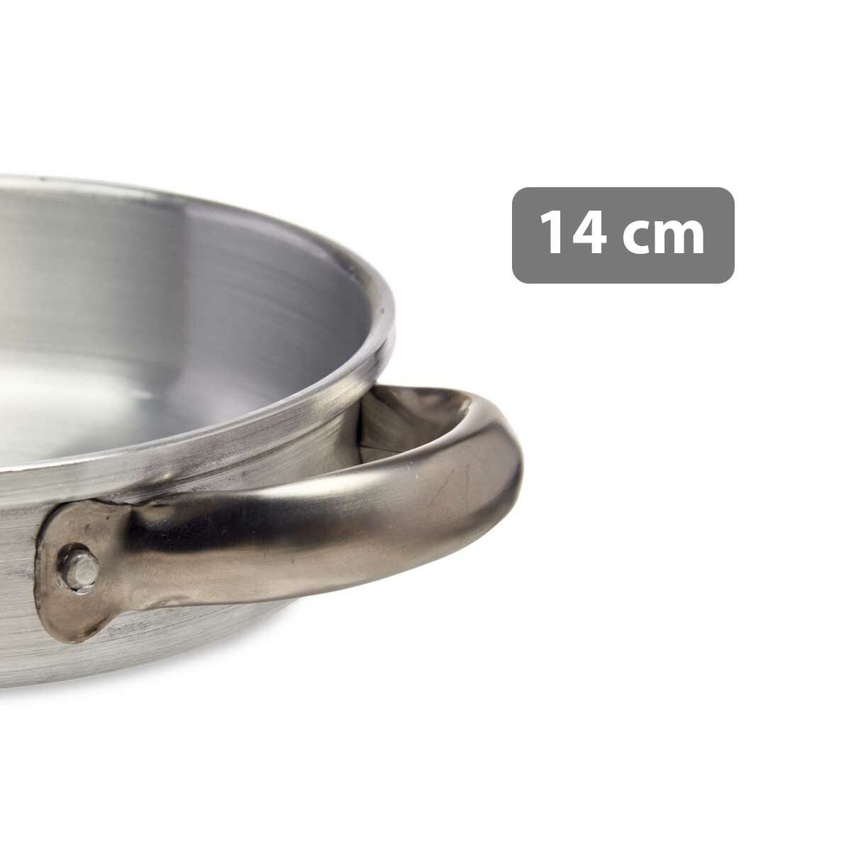 Djup stekpanna med handtag Ø 15 cm Silvrig Aluminium - 4