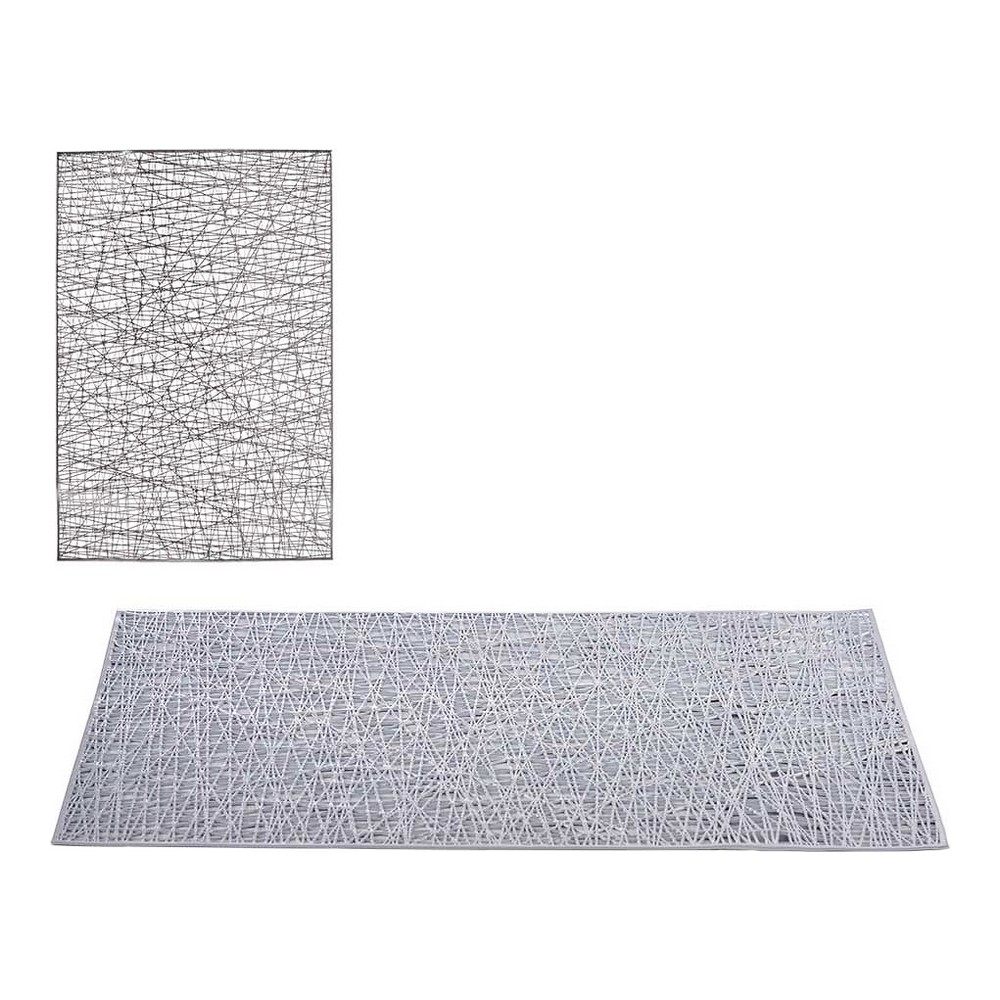 Bordsunderlägg 45 x 0,01 x 30 cm Silvrig Plast (30 x 45 cm) - 2